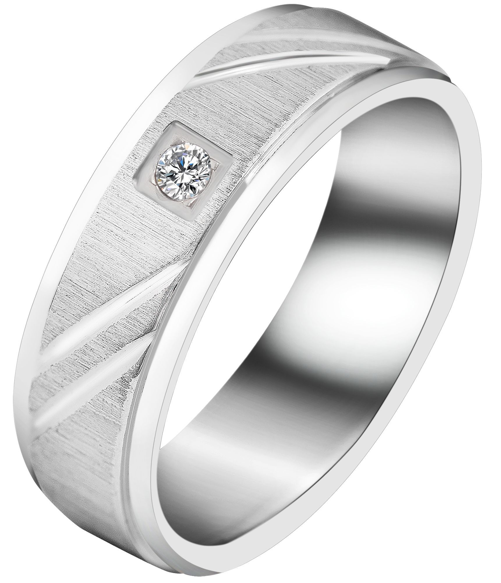 Adelia´s Fingerring »Damen Ring aus Edelstahl mit Strass Steinchen«