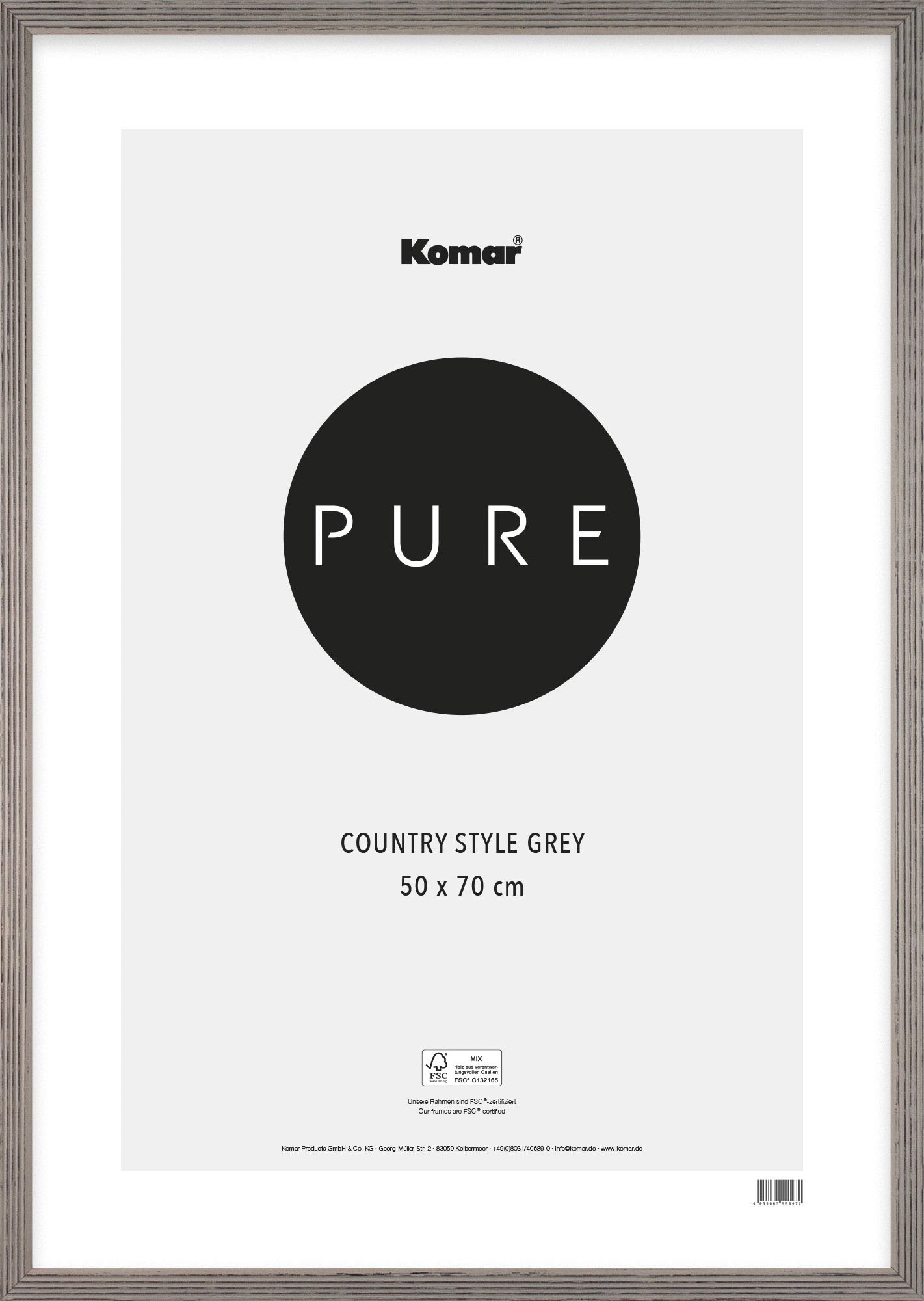 Komar Bilderrahmen »Country Style Holz«, Echtholzrahmen mit hochtransparentem Acrylglas