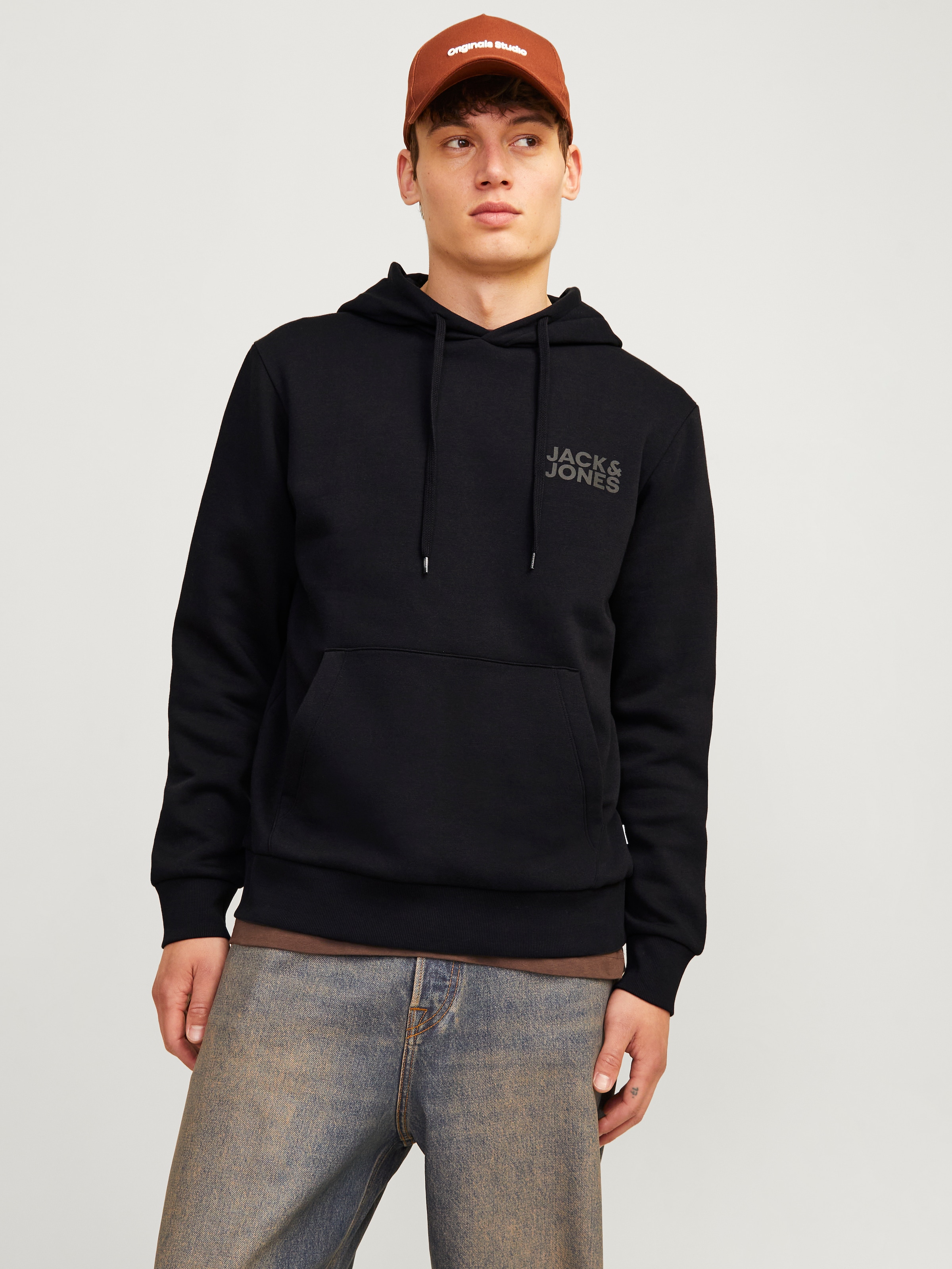 Jack & Jones Kapuzensweatshirt »JJECORP LOGO SWEAT HOOD NOOS«, Baumwollmischung, regular fit
