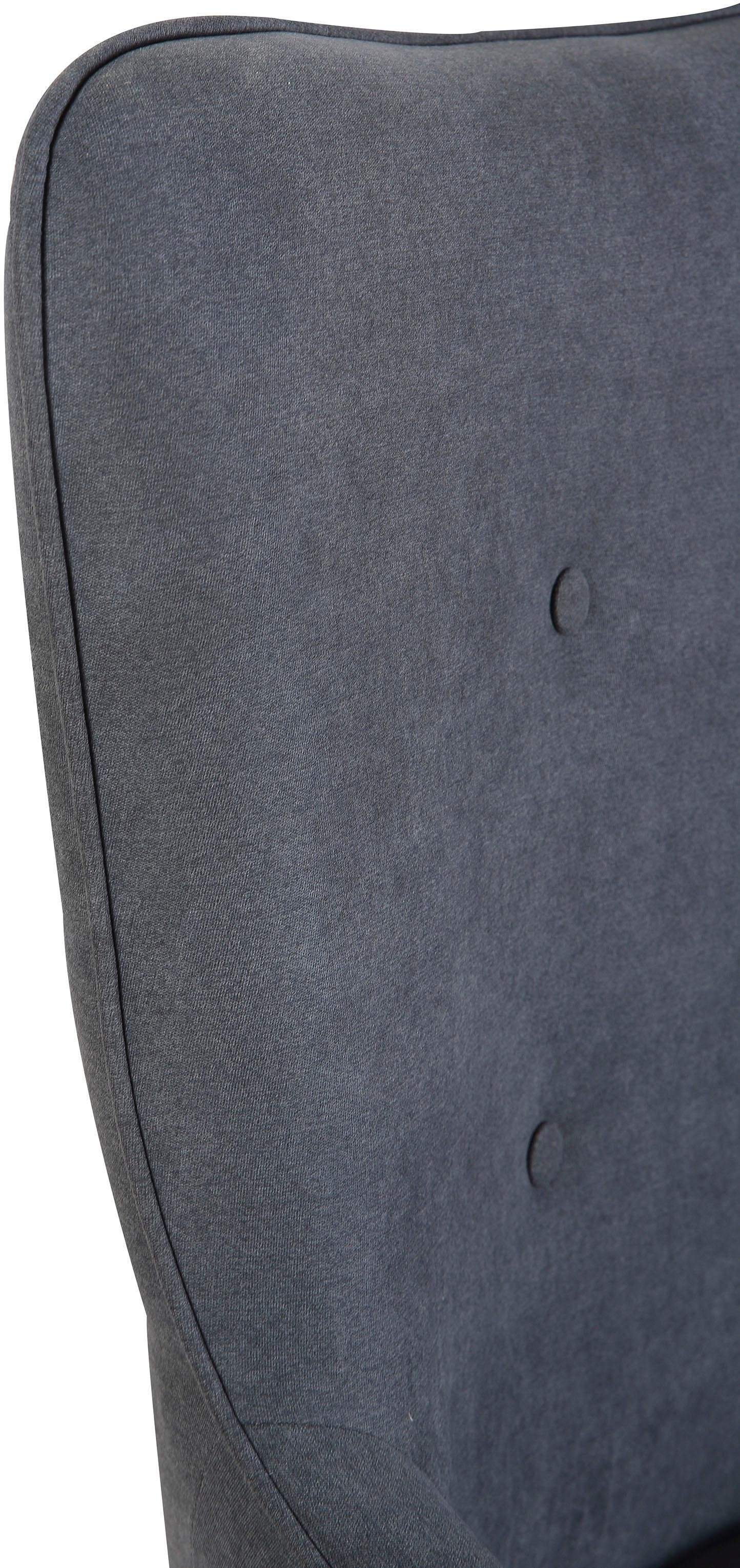 Homexperts Sessel »Aron«, (1 St.), Sessel mit Knopfsteppung, wahlweise mit Hocker
