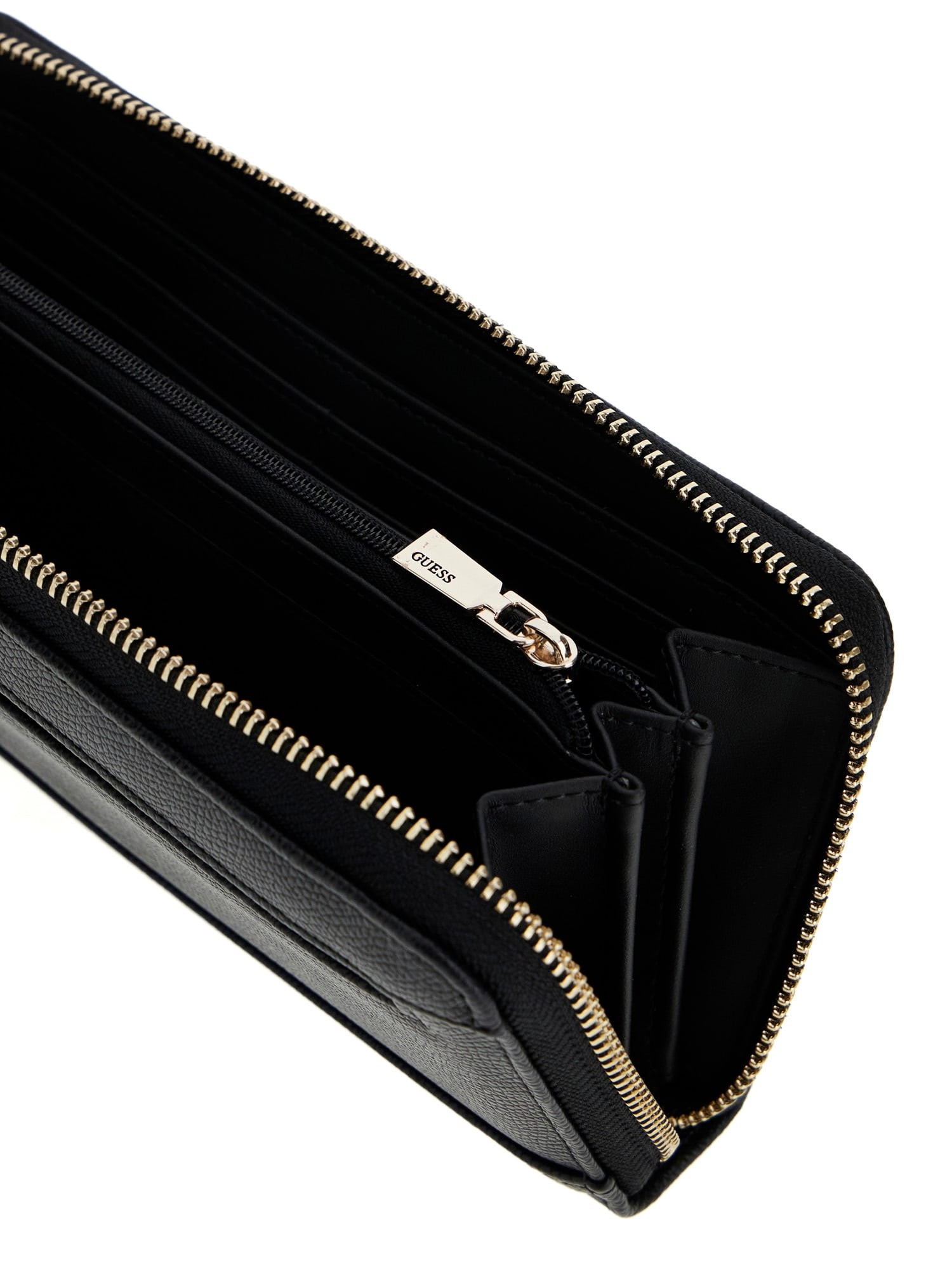 Guess Geldbörse »AMORETTE SLG LRG ZIP AROUND« Damen Portemonnaie, Geldbeutel mit edlem Logoschriftzug