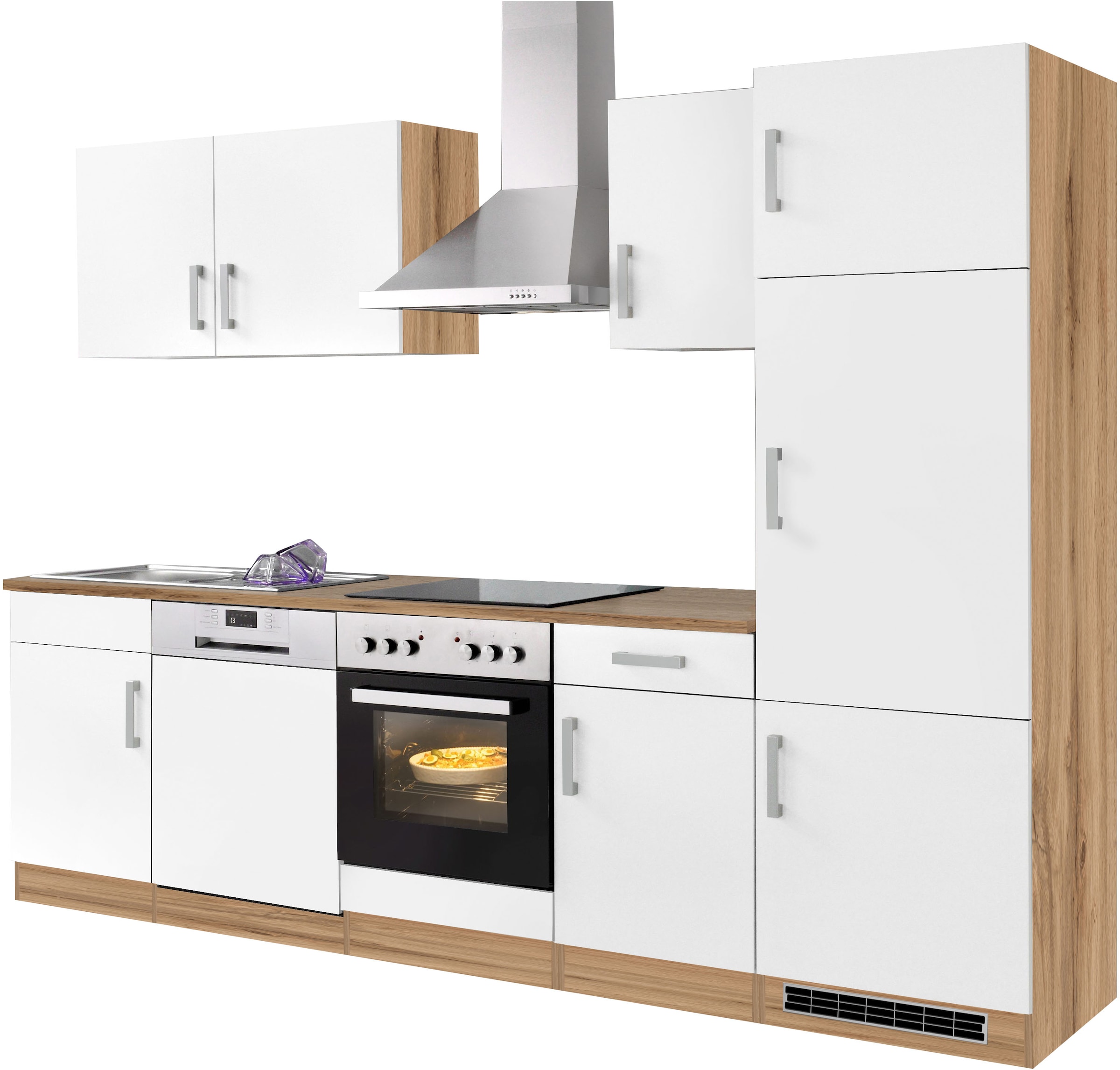 KOCHSTATION Küchenzeile »KS-Toronto« Breite 280 cm, mit E-Geräten