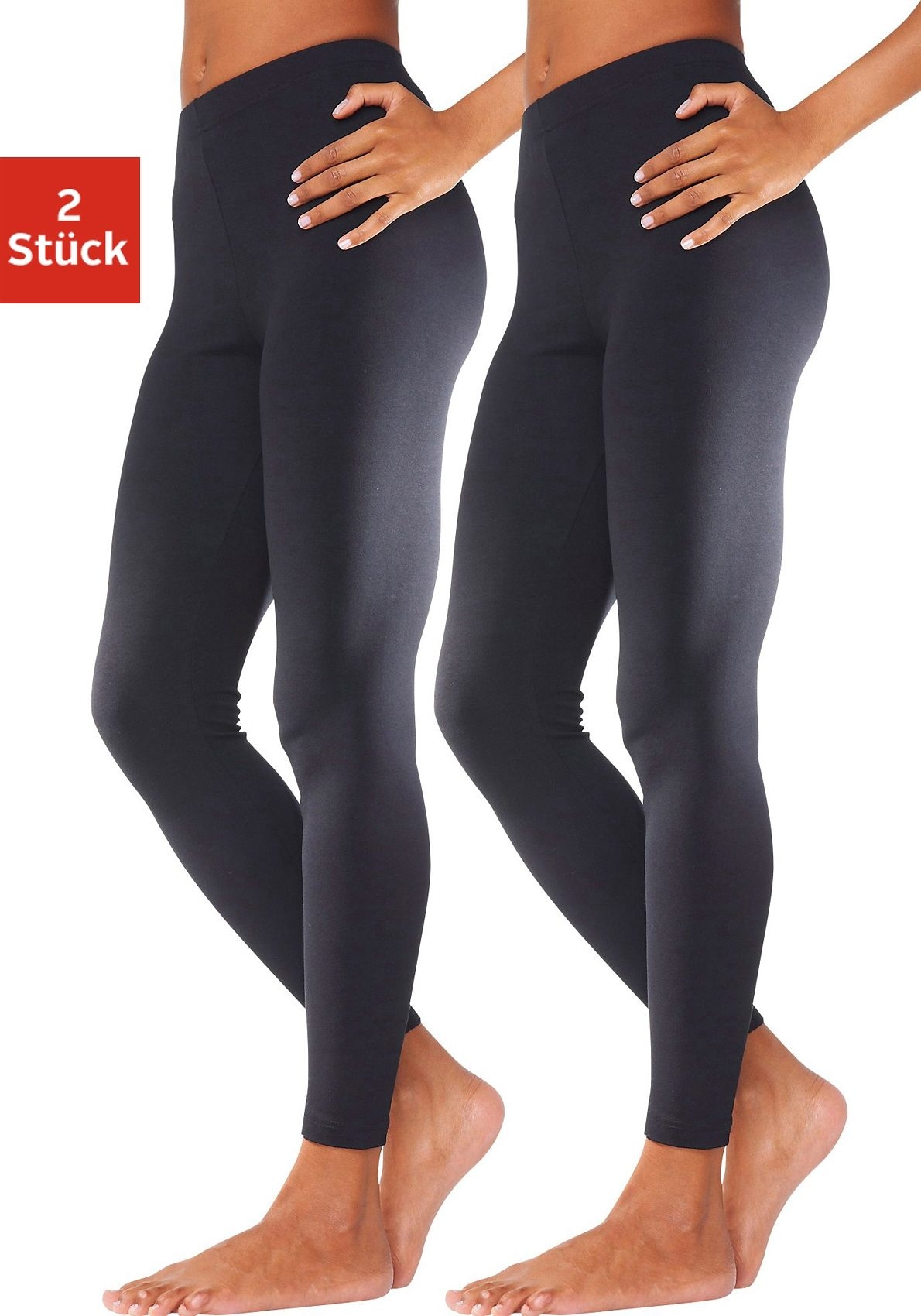 Leggings, (2er-Pack), mit Gummibund, Loungewear