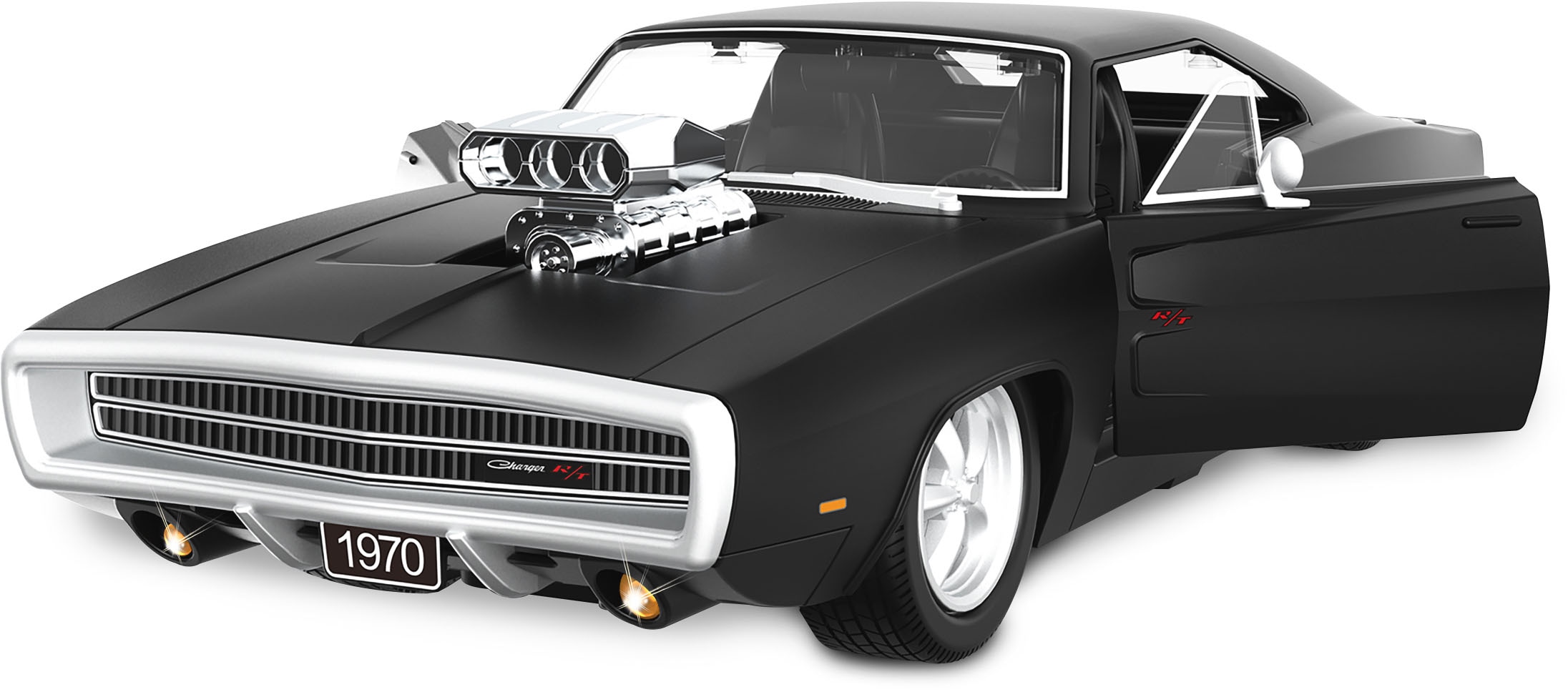 Jamara RC-Auto »Dodge Charger R/T 1970, 1:16, schwarz, 2,4GHz«, mit Licht und Sound