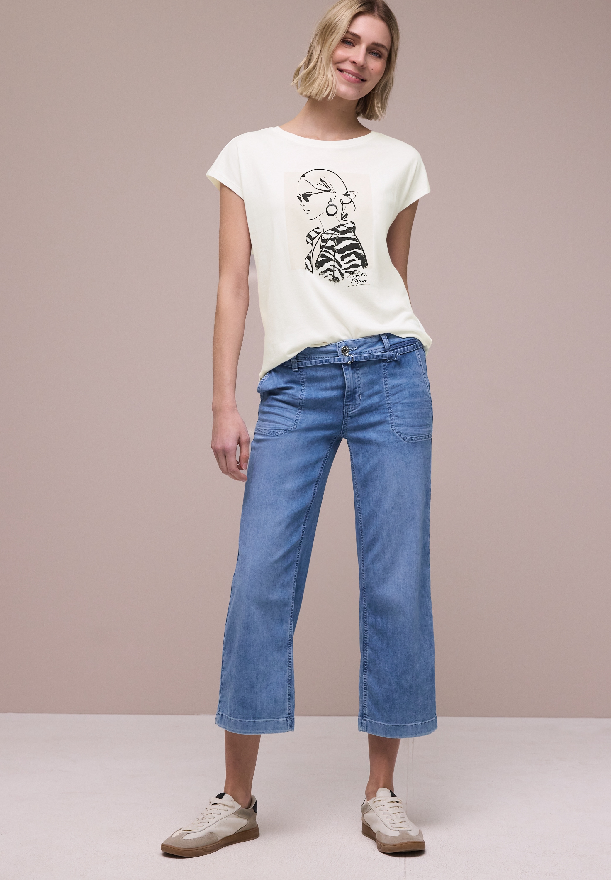 STREET ONE Shirttop Sommershirt mit Print