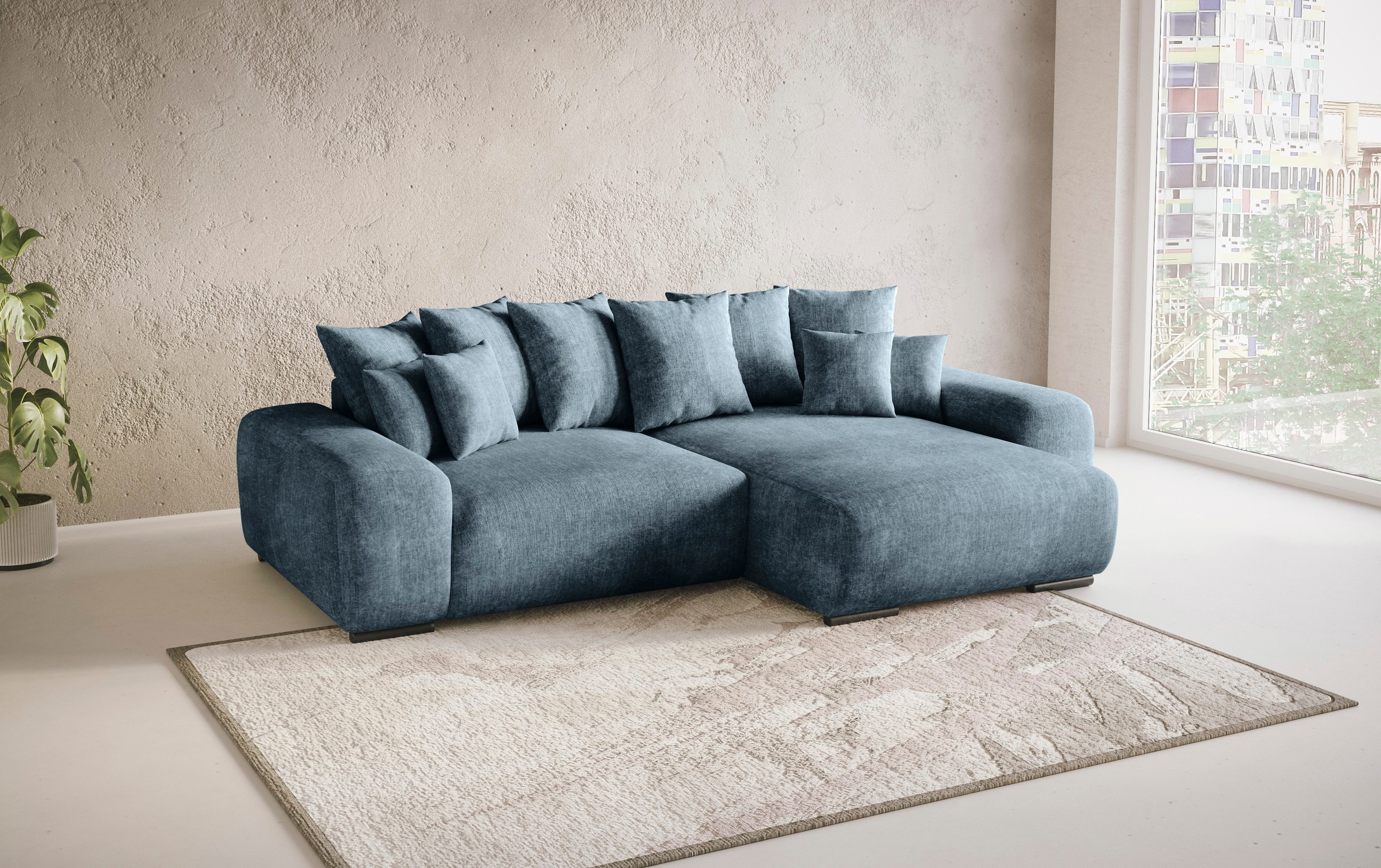 Mr. Couch Polsterecke »Sundance, L-Form«, Dauerschläfer mit Bett, Bettkasten, bis 140 kg belastbar