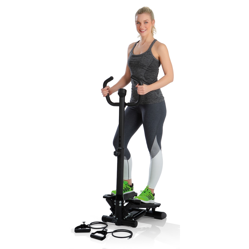 VITALmaxx Stepper »VITALmaxx Fitnesstrainer Swing Stepper«, (3 tlg., mit Trainingsbändern)