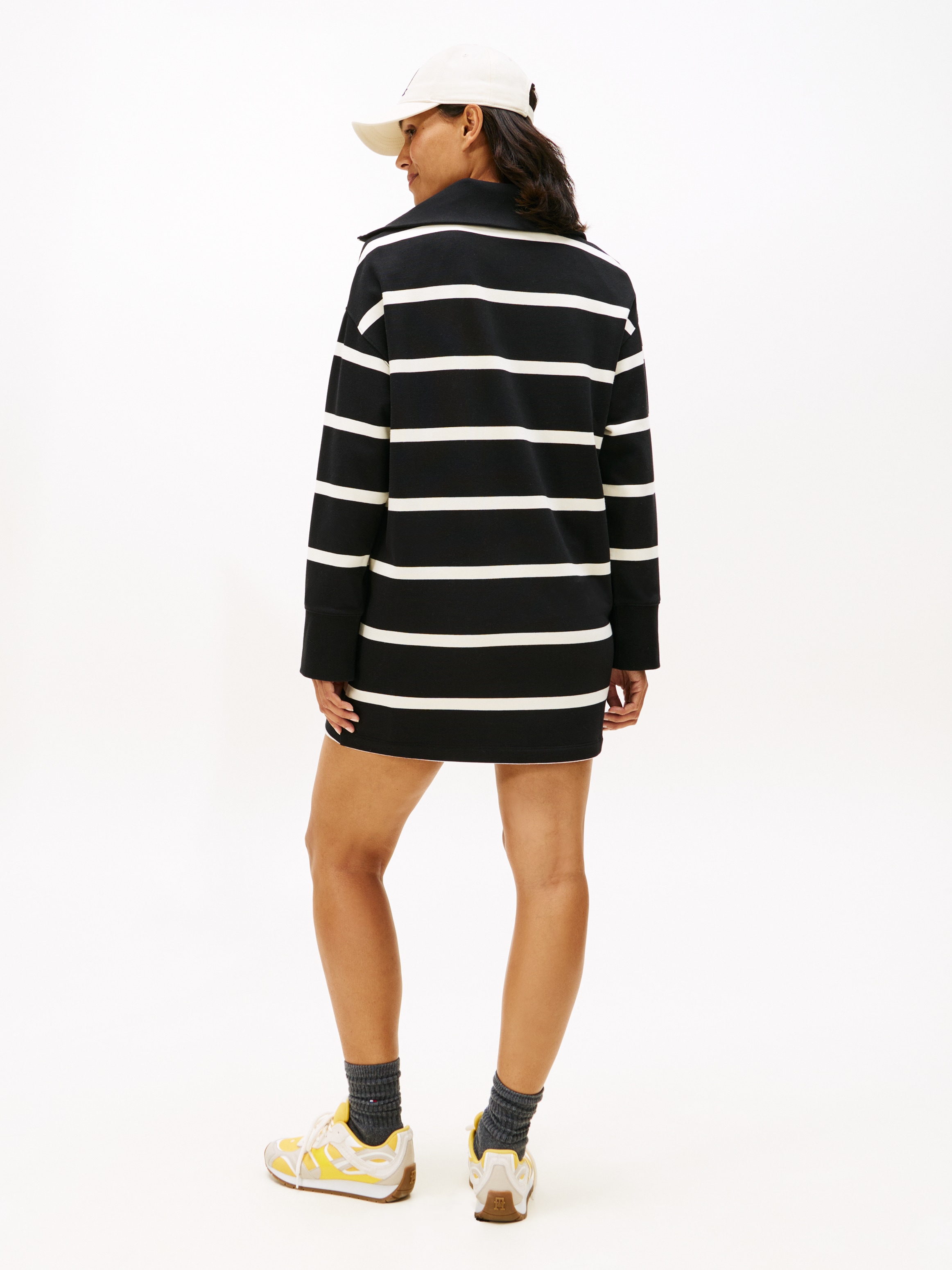 Tommy Hilfiger Minikleid »TH SCRIPT 1/2 ZIP TERRY DRESS«