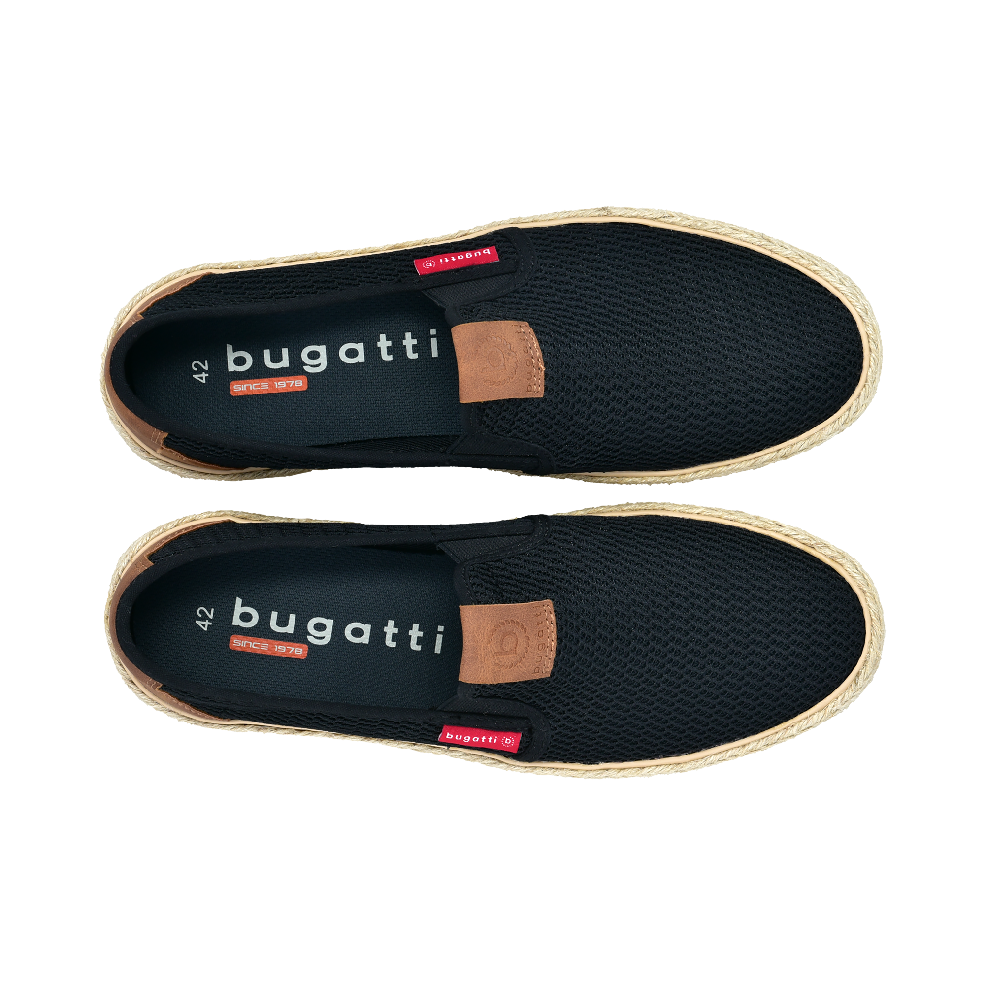 bugatti Espadrille  Slipper, Schlupfschuh, Sommerschuh mit Kontrastdetails