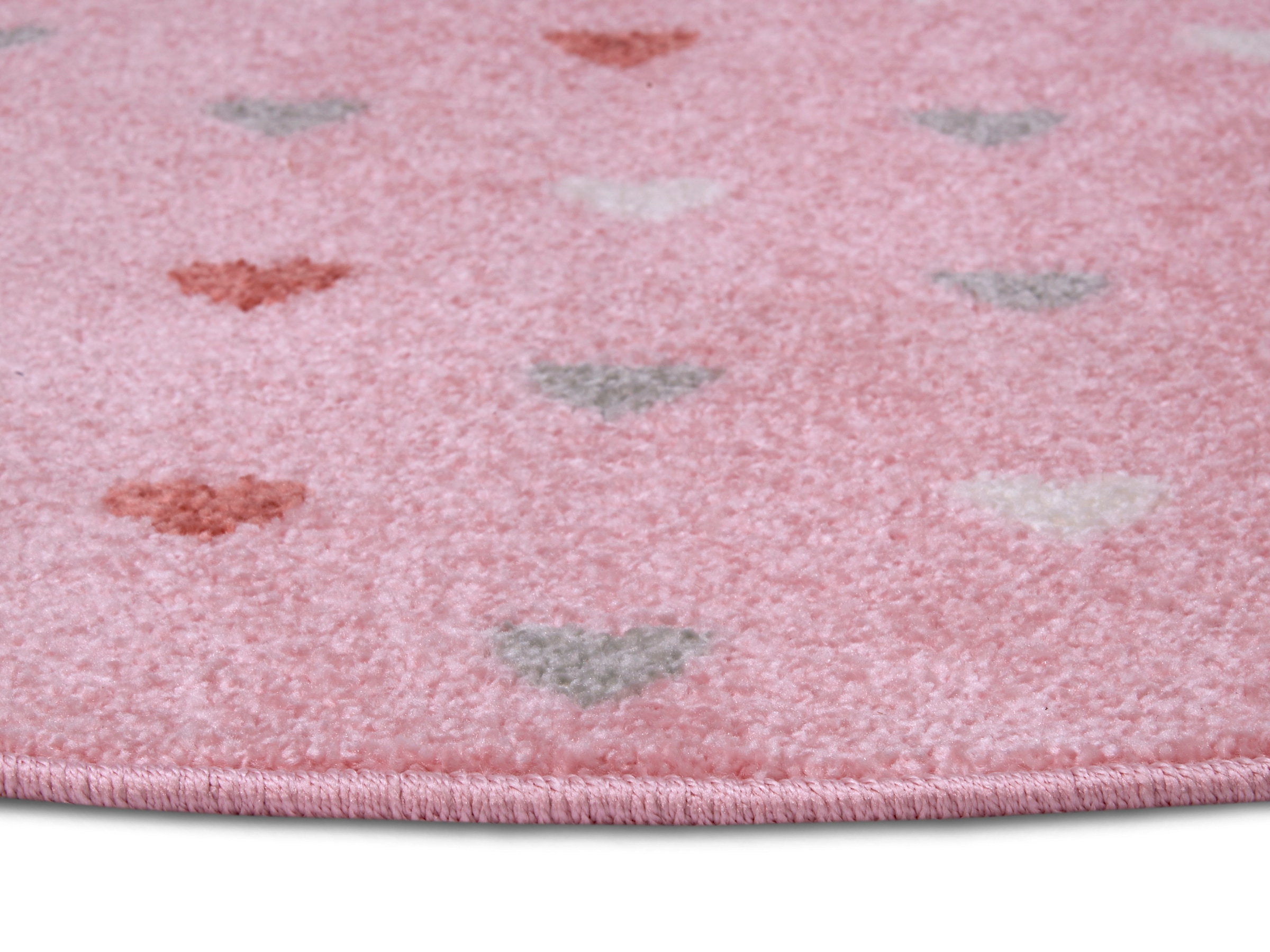 HANSE Home Kinderteppich »Adventures Little Hearts«, rund, 7 mm Höhe, Spielteppich, fest, Kinderzimmer, Kurzflor, Spielunterlage