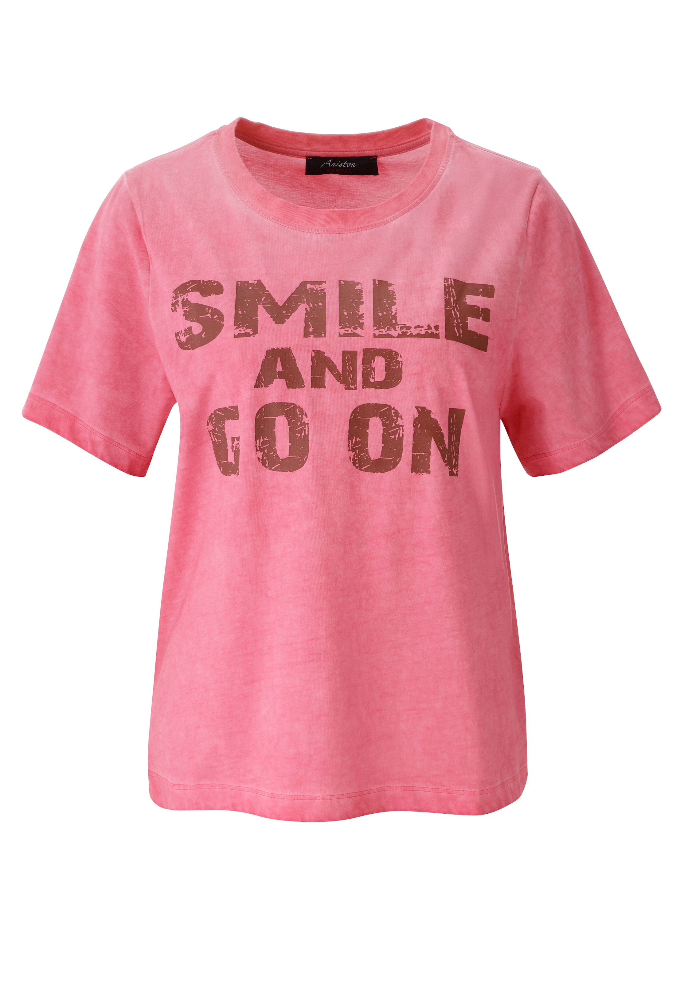 Aniston CASUAL T-Shirt in trendiger Oil-dyed-Waschung - NEUE KOLLEKTION