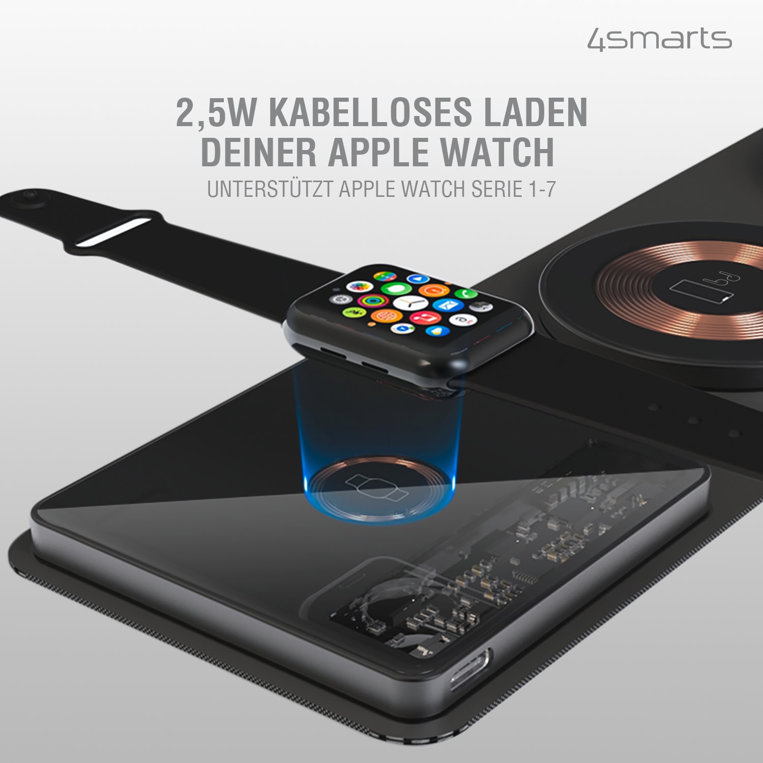 Ladestation Wireless Charger 15W Ladegerät für Apple iPhone 15 14