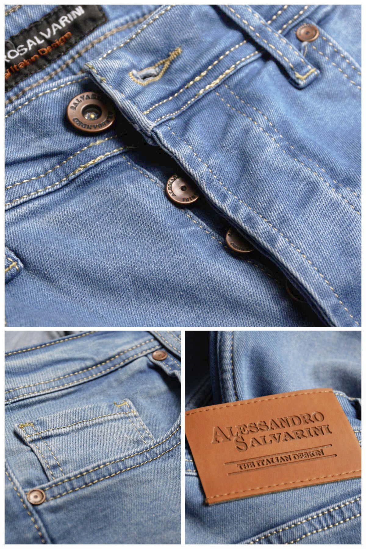 Alessandro Salvarini Stretch-Jeans »A. Salvarini Herren Jeans Blau Multi AS170-AS174«