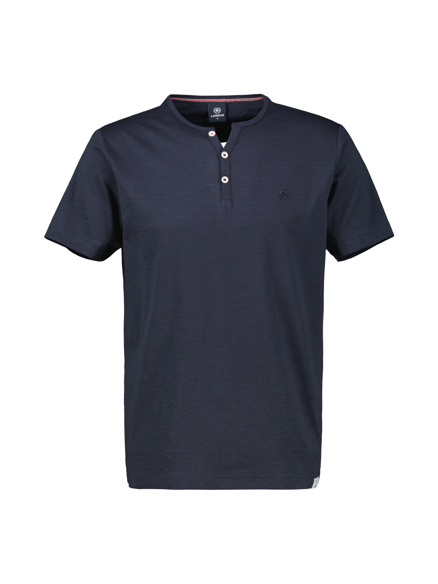 LERROS Henleyshirt »LERROS Serafino-Shirt in unifarbener Strukturware«