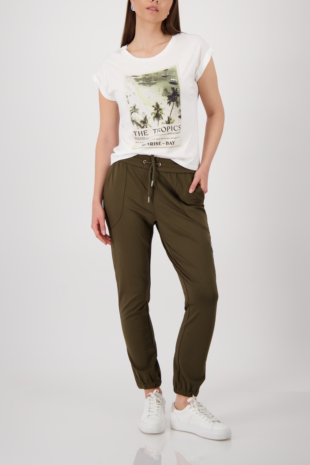 Monari Jogger Pants »Hose Jill Basic«  mit Reißverschlusstasche