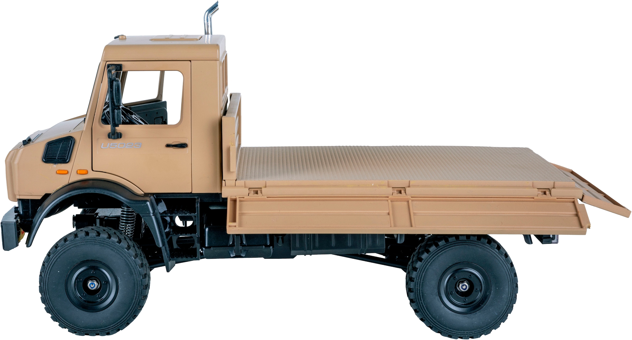 Jamara RC-LKW »Mercedes-Benz Unimog U5023 beige 2,4GHz« LED-Licht; Maßstab 1:14