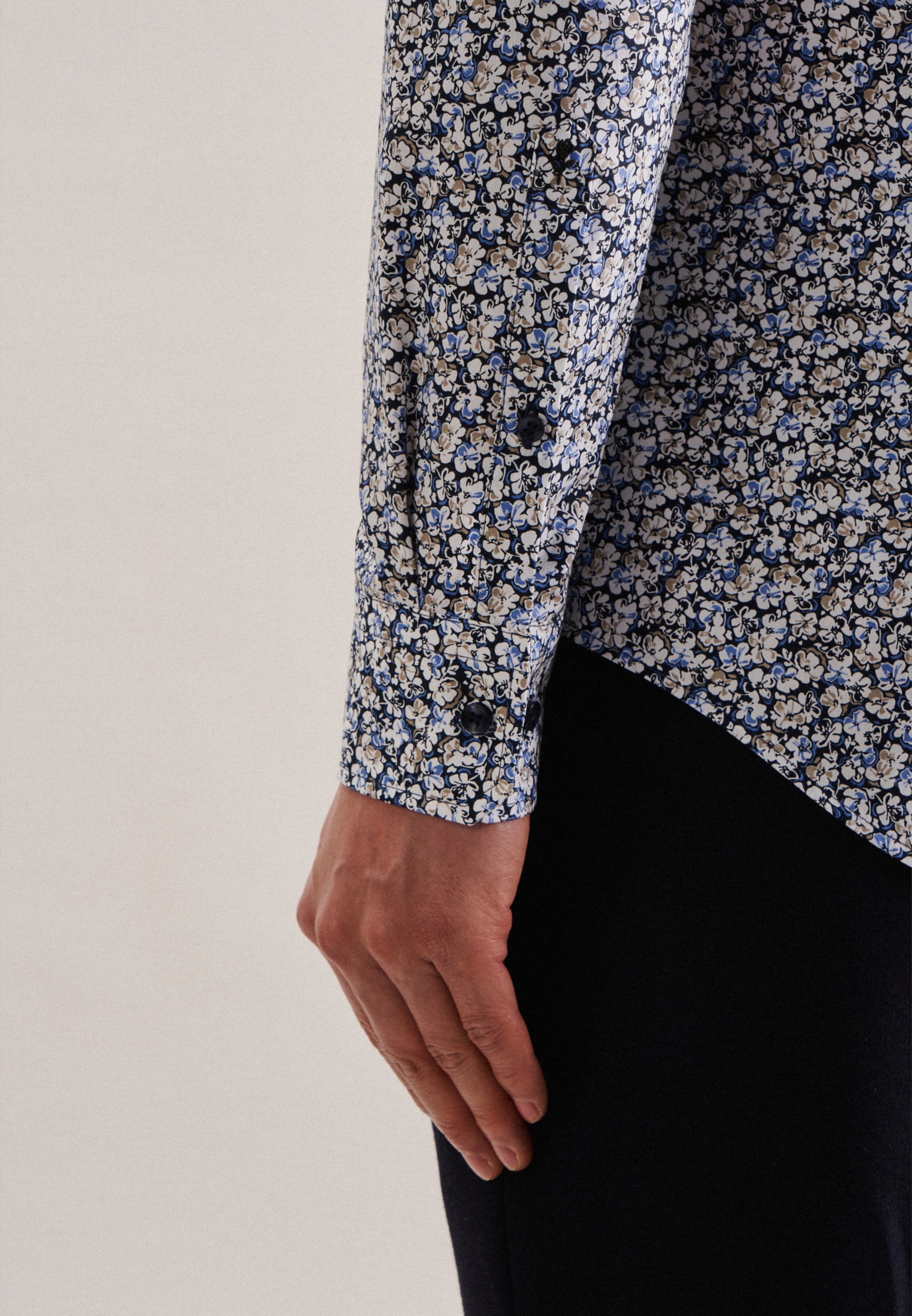 seidensticker Businesshemd »Slim«, Slim Langarm Kentkragen Floral