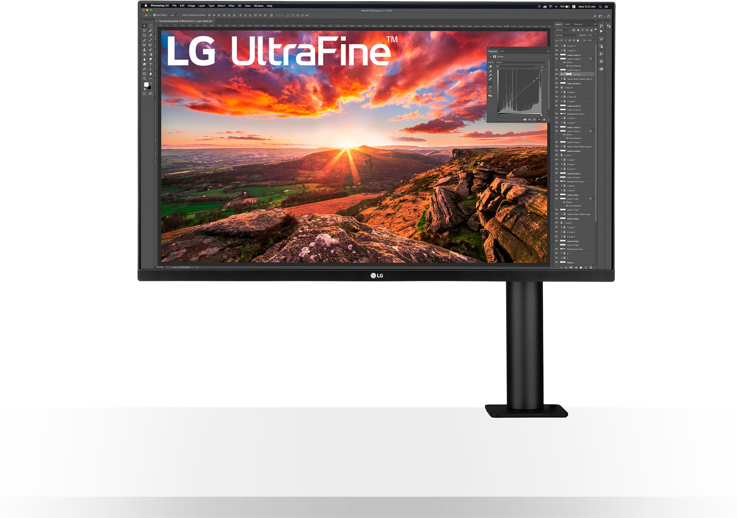 LG LCD-Monitor »UltraFine™ 32UN880«, 80 cm/31 Zoll, 3840 x 2160 px, 4K Ultra HD, 5 ms Reaktionszeit, 60 Hz