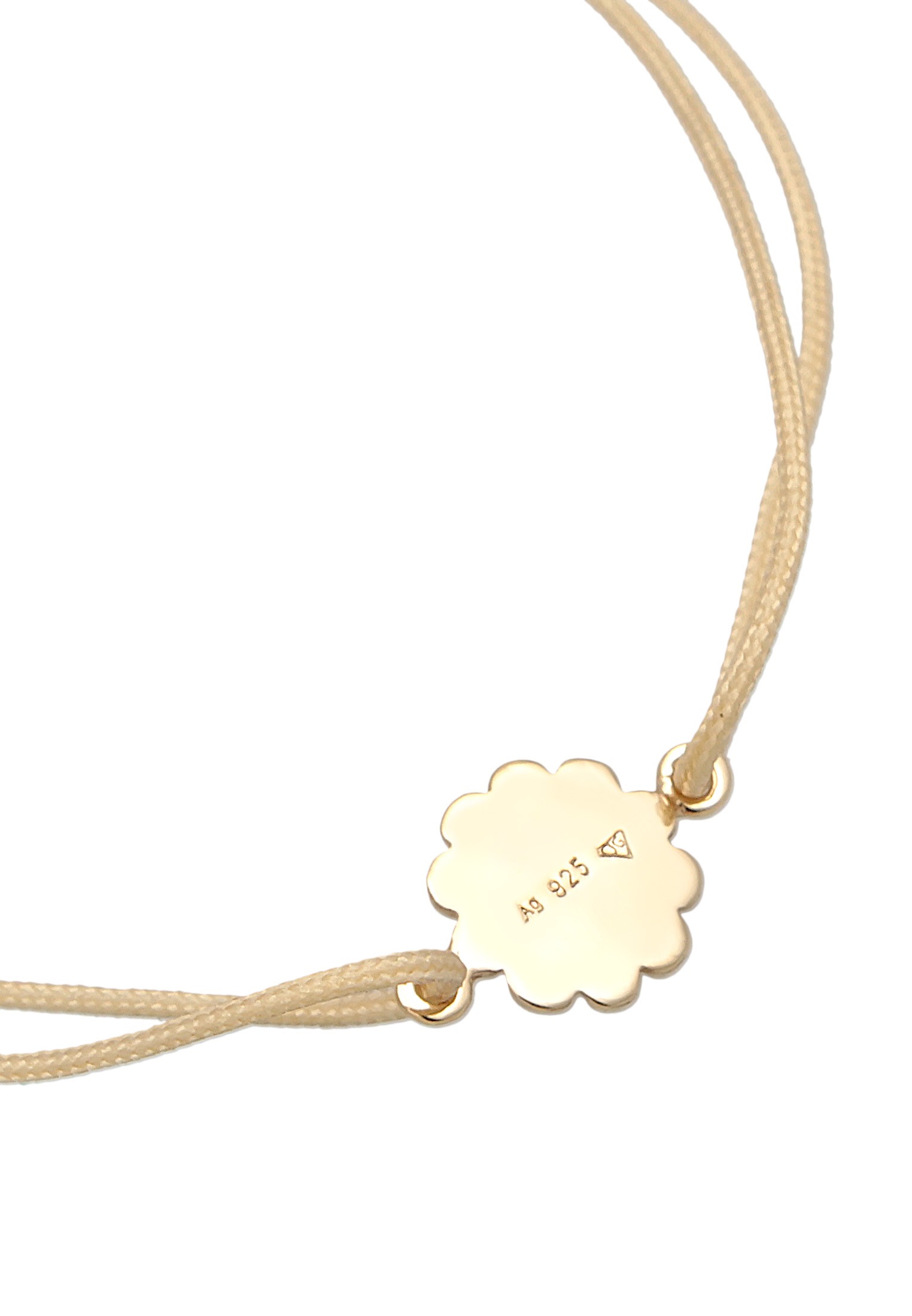 Elli Armkette »Armband Nylon Blüte Flower Anhänger 925 Silber«