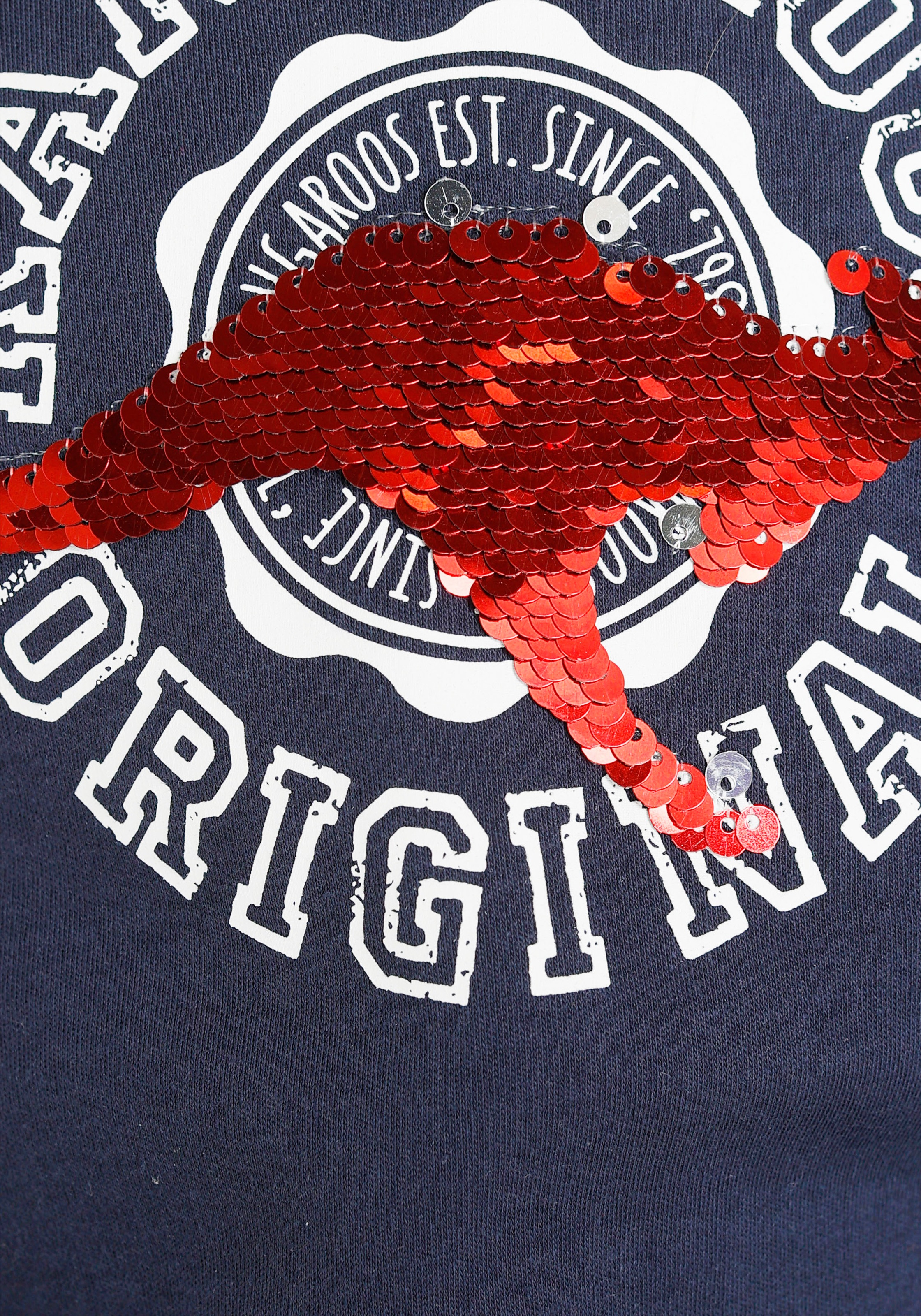 KangaROOS Kapuzensweatshirt »aus Interlock-Material«, mit Wendepailletten  online bei OTTO