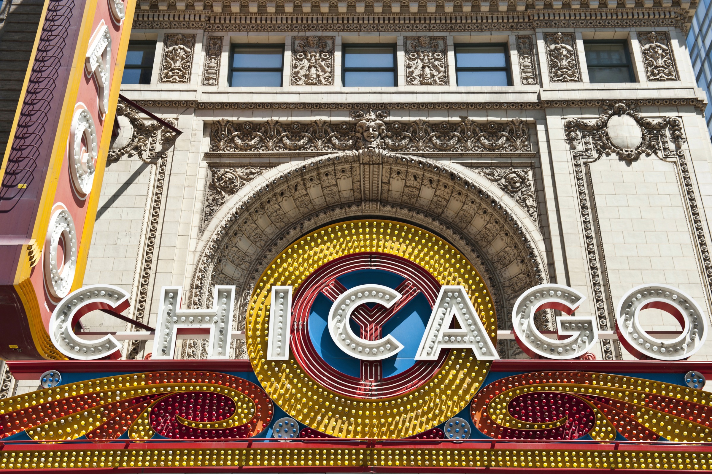 Papermoon Fototapete »CHICAGO-ALTSTADT NEW YORK LAS VESGAS VINTAGE SCHILD XXL«