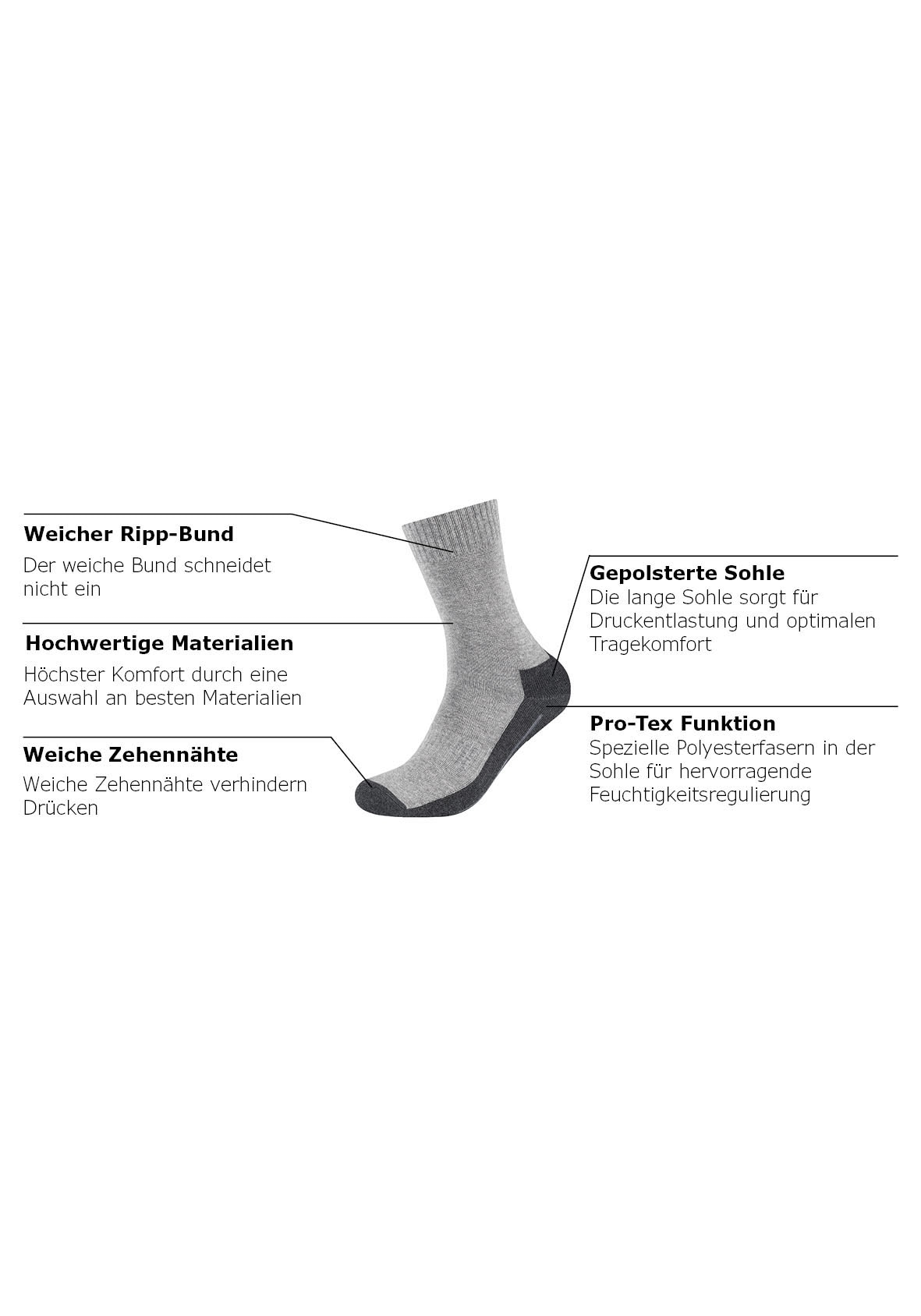 Camano Sportsocken, (4er Pack), mit feuchtigkeitsregulierendem Material