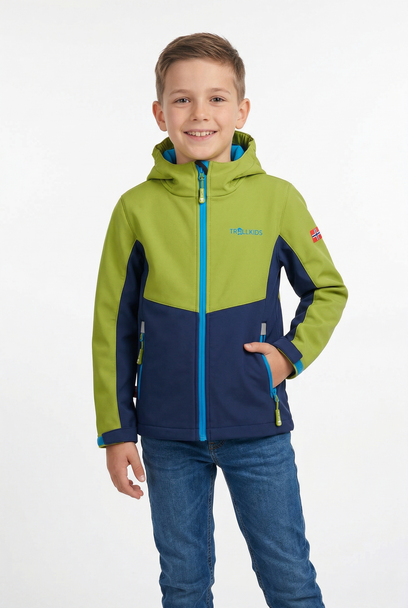 TROLLKIDS Softshelljacke »KIDS KRISTIANSAND JACKET« für Kinder und Jugendliche geeignet, Langarm-Ausführung