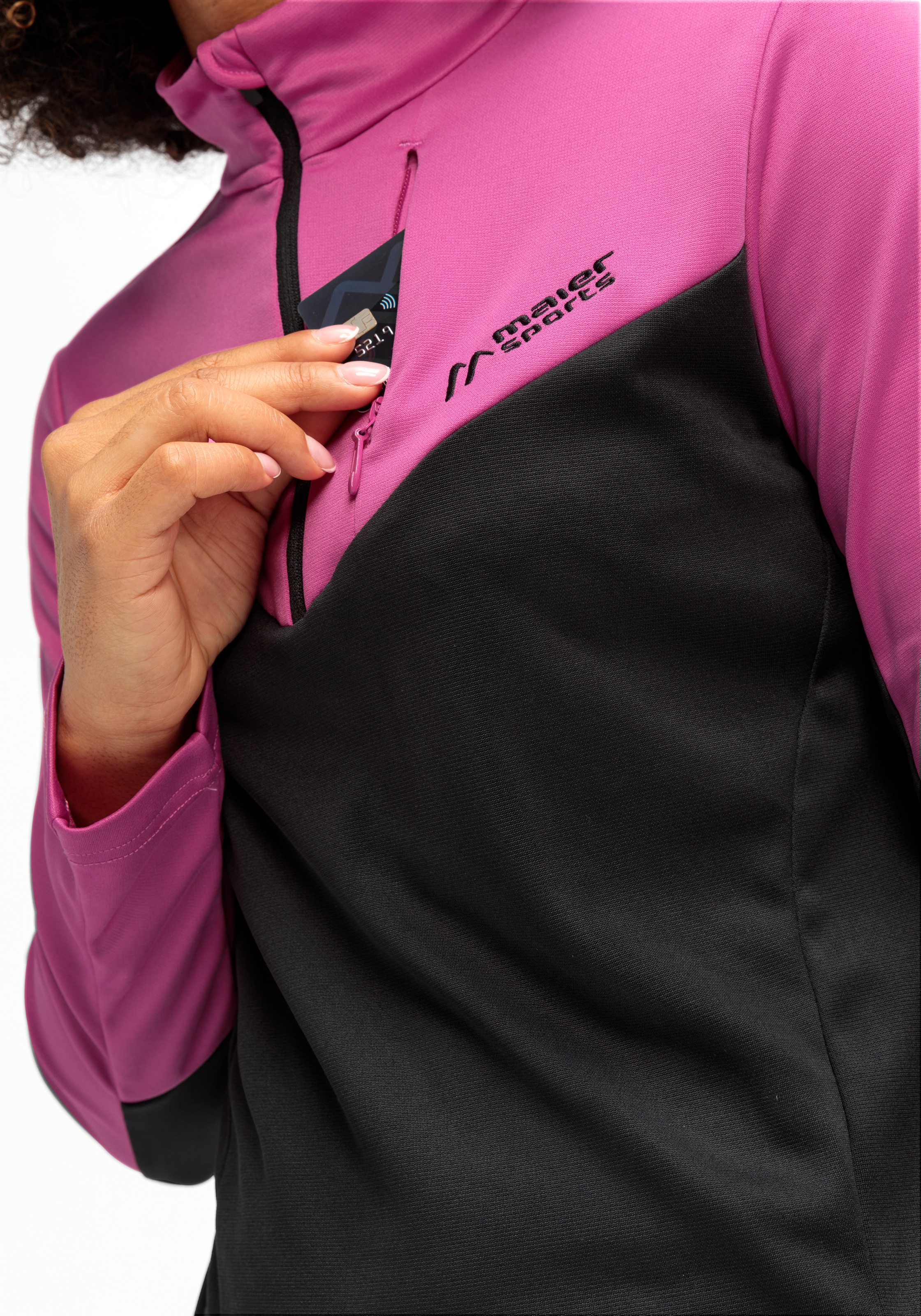 Maier Sports Rollkragenpullover »Evii«, Damen Midlayer, warmes und schnelltrocknendes Fleece