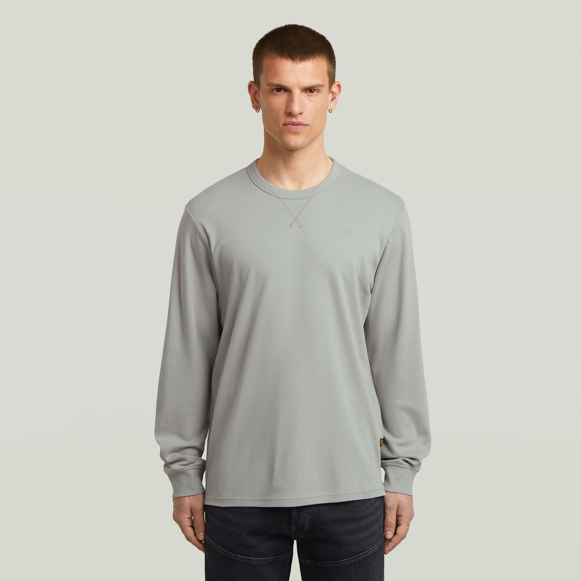 G-STAR Longsleeve »Nifous R« mit geripptem Einsatz vorne