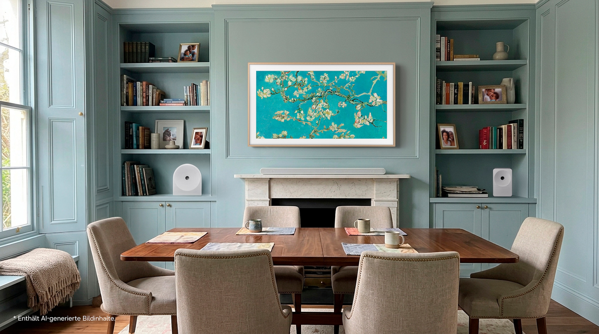 Samsung QLED-Fernseher »GQ55LS03HAU« 138 cm/55 ″ Smart-TV The Frame, Art Mode Kunstwerke, Antireflexion, Rahmen austauschbar
