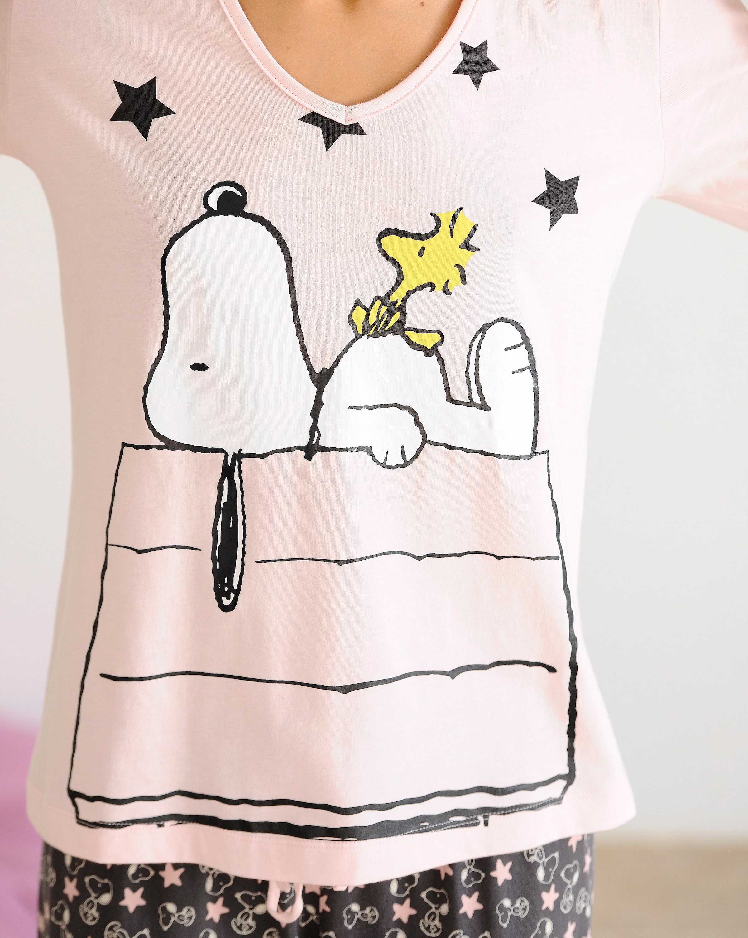 Peanuts Pyjama, (2 tlg., 1 niedlichen Form Stück), in Snoopy-Design langer im bei OTTOversand