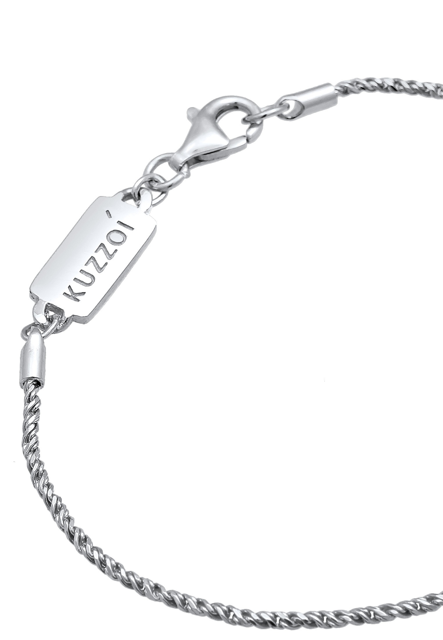 Kuzzoi Armkette »Armband Herren Basic Kordelkette Gedreht 925 Silber«
