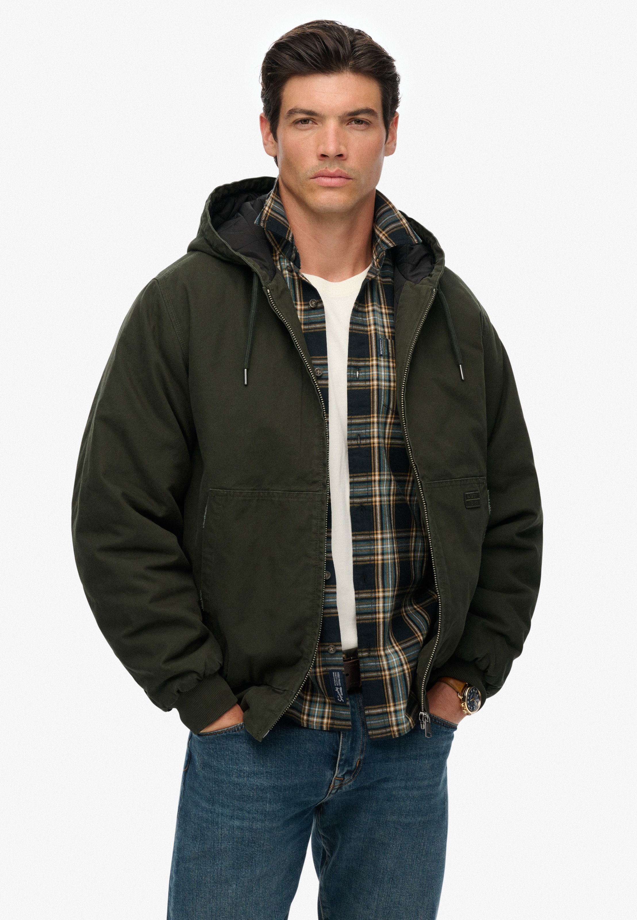 Superdry Parka »CANVAS SURPLUS HOODED JKT«, mit Kapuze