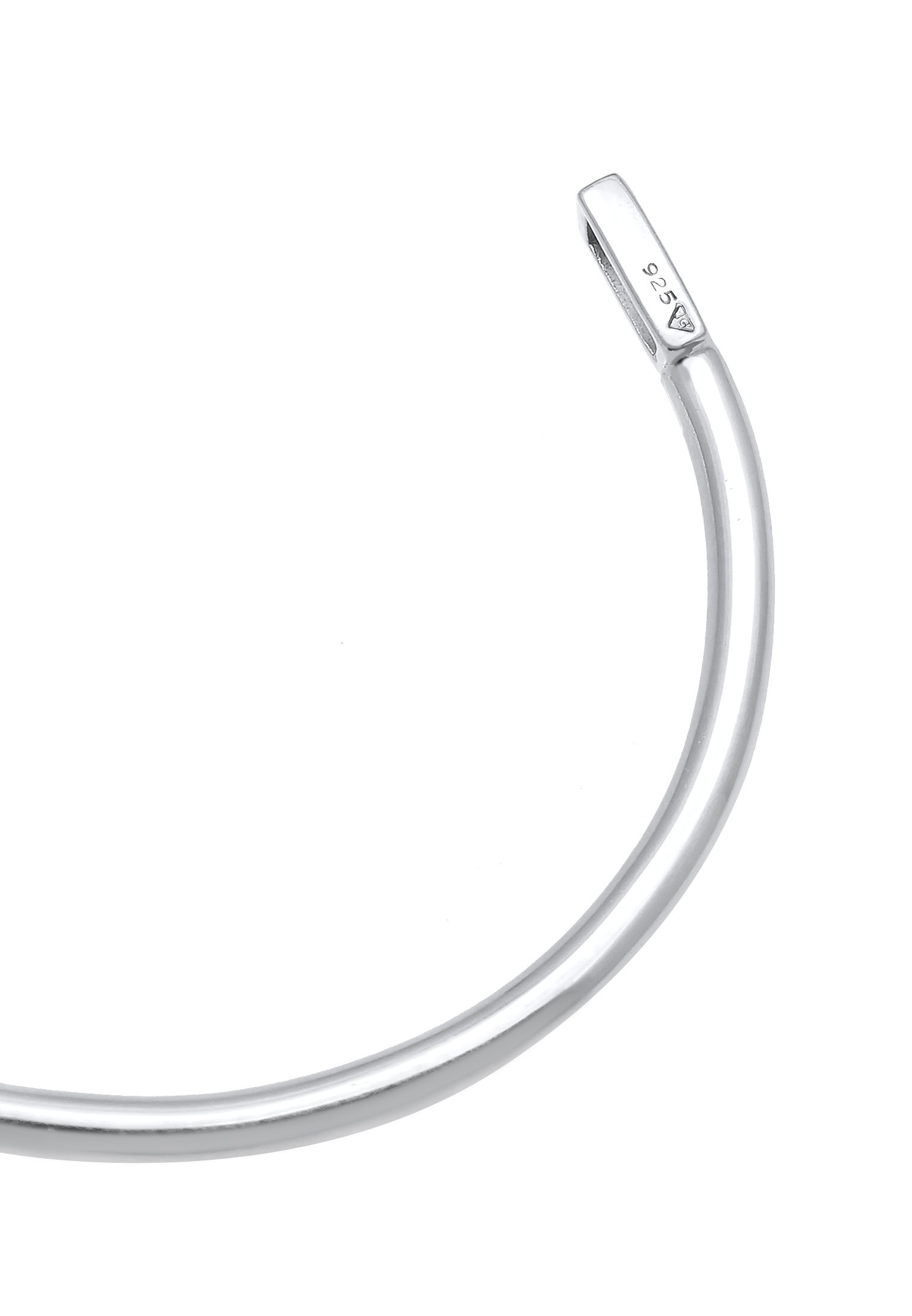 Elli Armreif »Armband Armreif Offen Zirkonia Rechteck 925 Silber«
