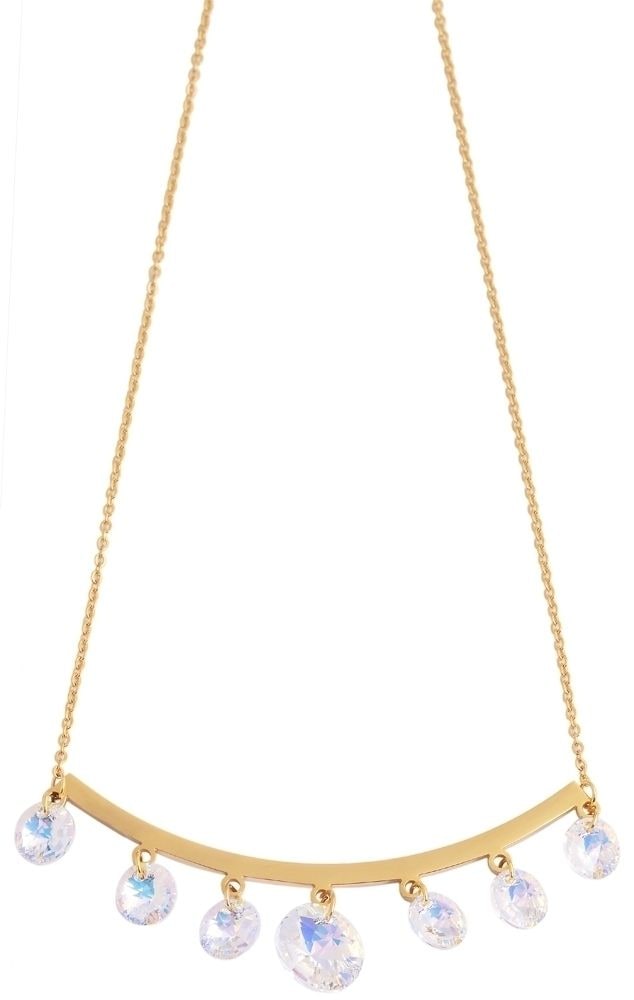 Adelia´s Gliederkette »Damen Halskette ¿ Ankerkette aus Edelstahl mit Zirkonia 43 cm«