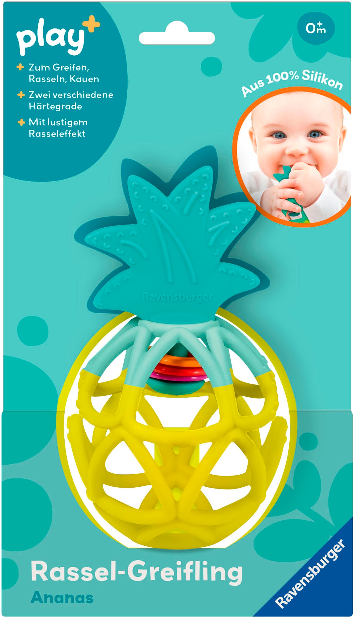 Ravensburger Rassel »Play+ Rassel-Greifling: Ananas«