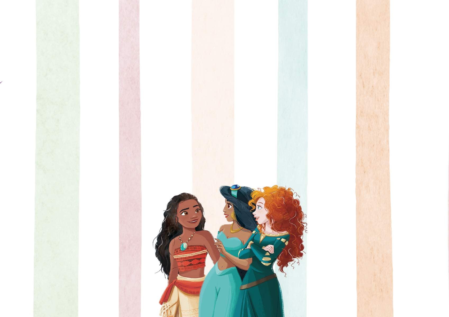Komar Vliestapete »Disney Princesses Charmix« bedruckt glatt Rolle mit 212 x 250 cm