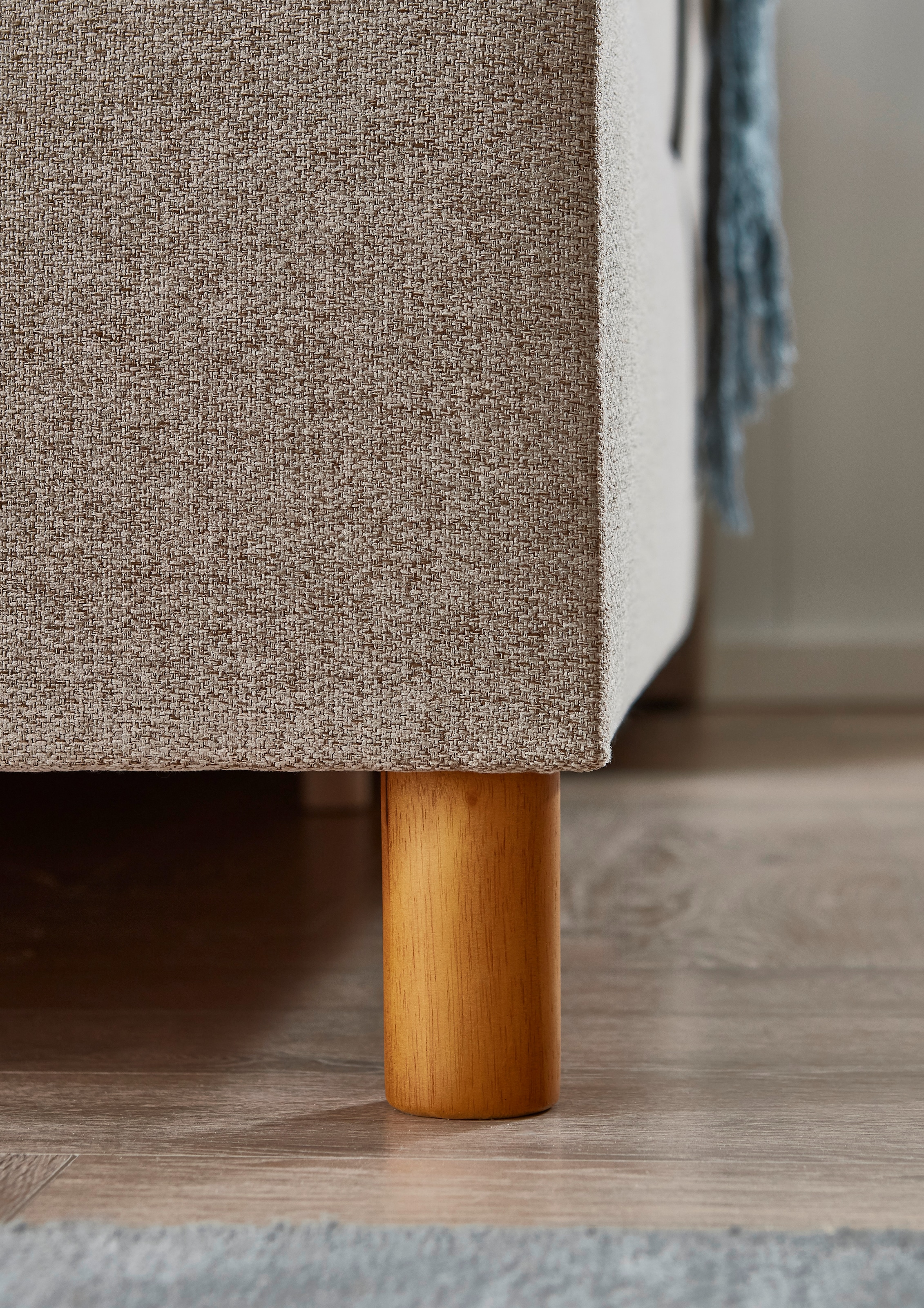INOSIGN Boxbett »Escalon II, Boxbett mit Bettkasten, inklusive Topper«, Bett erhältlich in den Breiten 120x200cm und 180x200cm, mit Holzfüßen