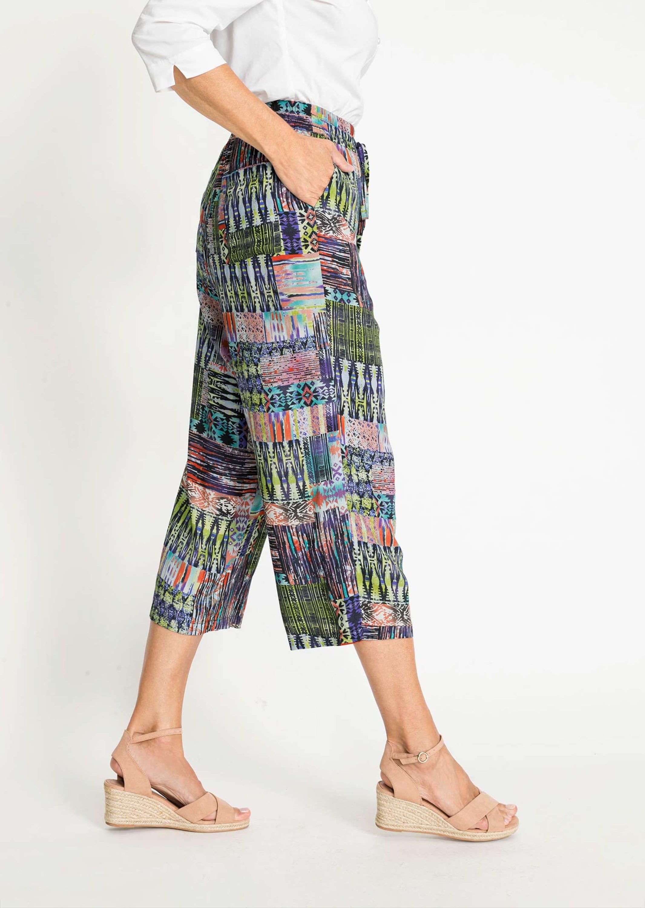 GOLDNER Chinos »Kurzgröße Druckhose«