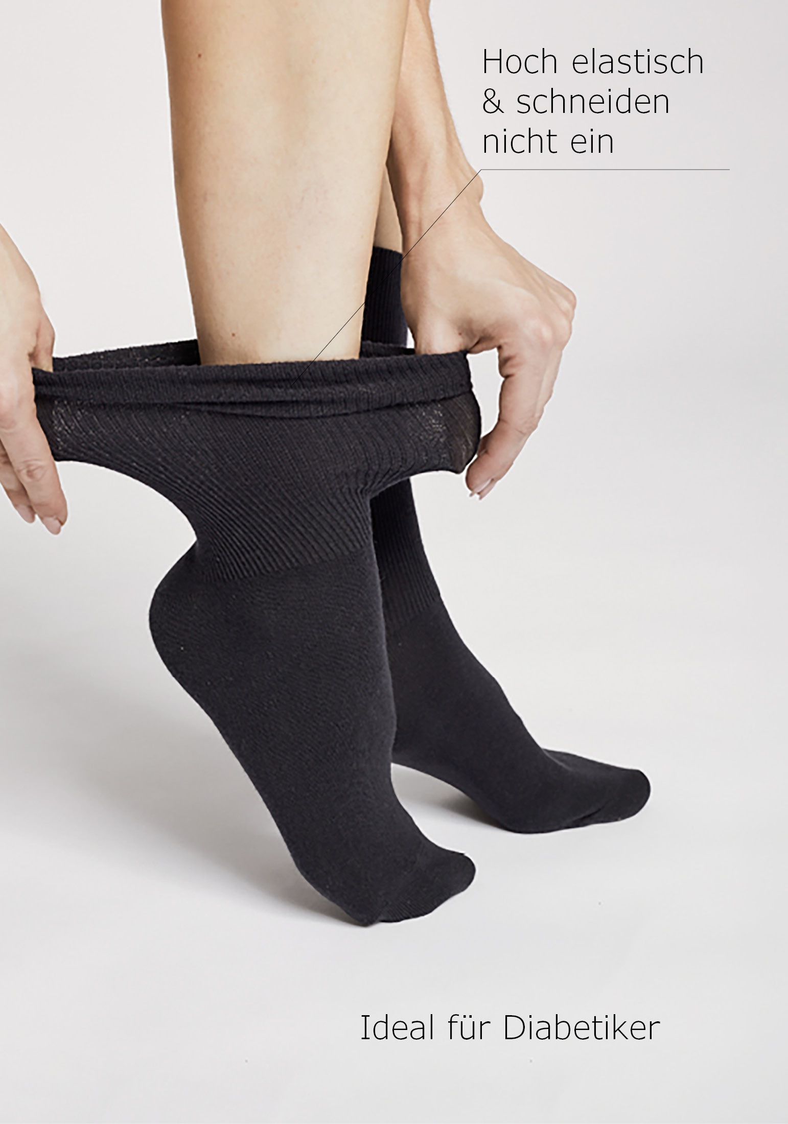 Camano Diabetikersocken »comfort« 4 Paar tlg. mit besonders Venen-freundlichem Material