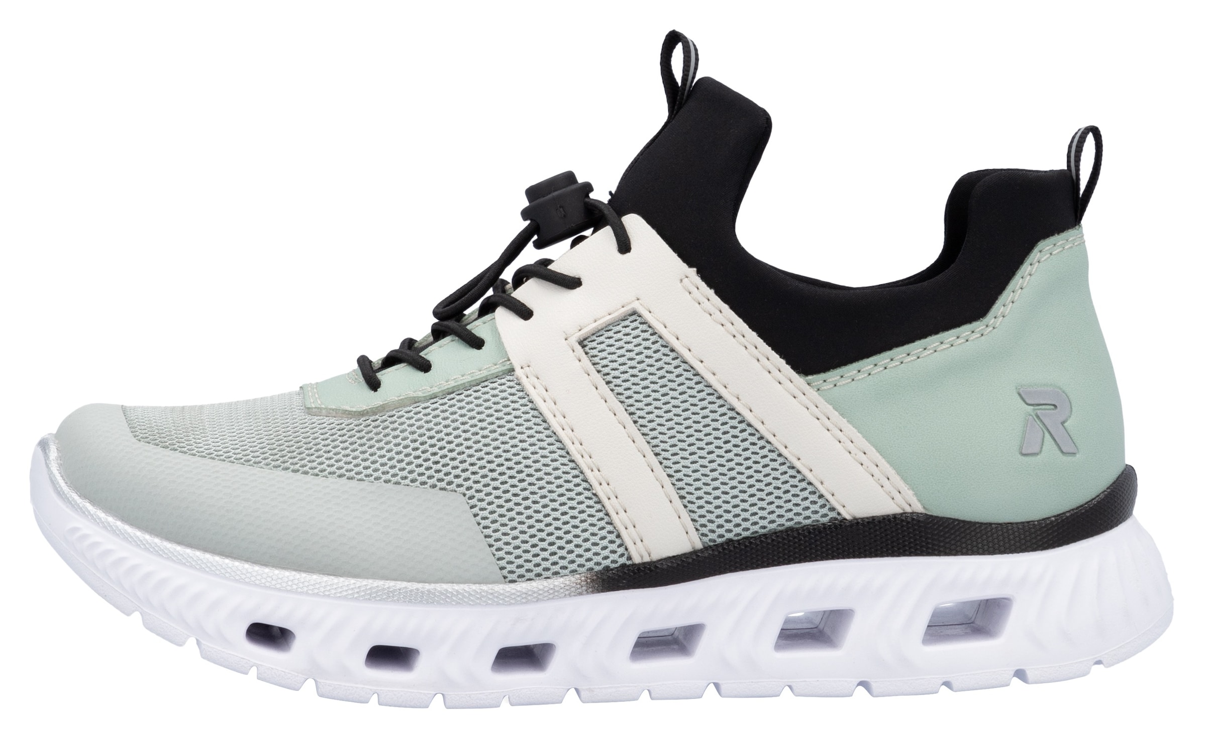 RIEKER Sport Slip-On Sneaker, Chunky Slipper, Freizeitschuh in veganer Verarbeitung