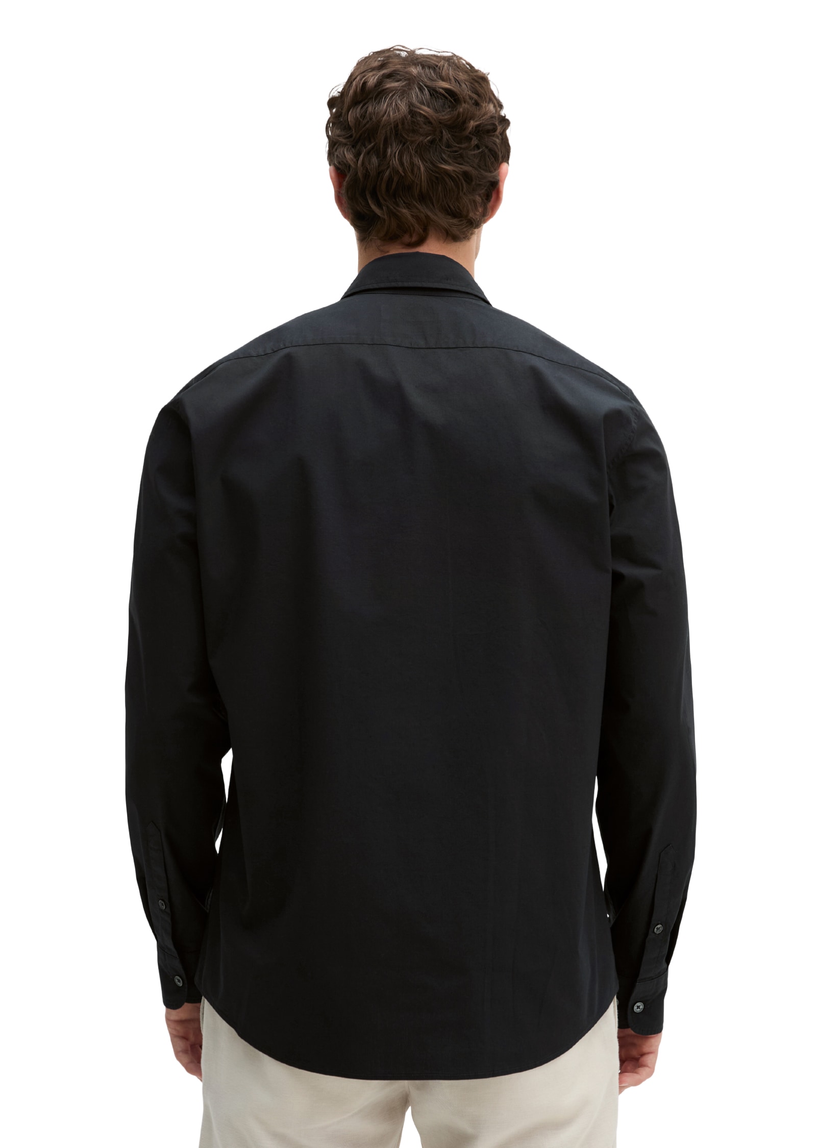 Marc O'Polo Langarmhemd shaped aus Stretch-Popeline