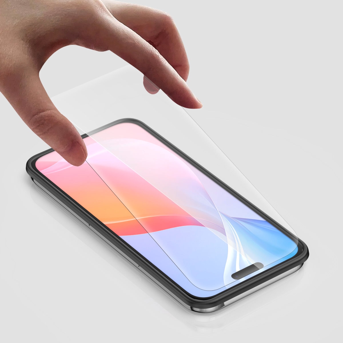 4smarts Displayschutzglas »Second Glass mit Montagerahmen«, für Apple iPhone 16, (1 St.), Displayschutzfolie, Schutzfolie, Bildschirmschutz, kratz- & stoßfest