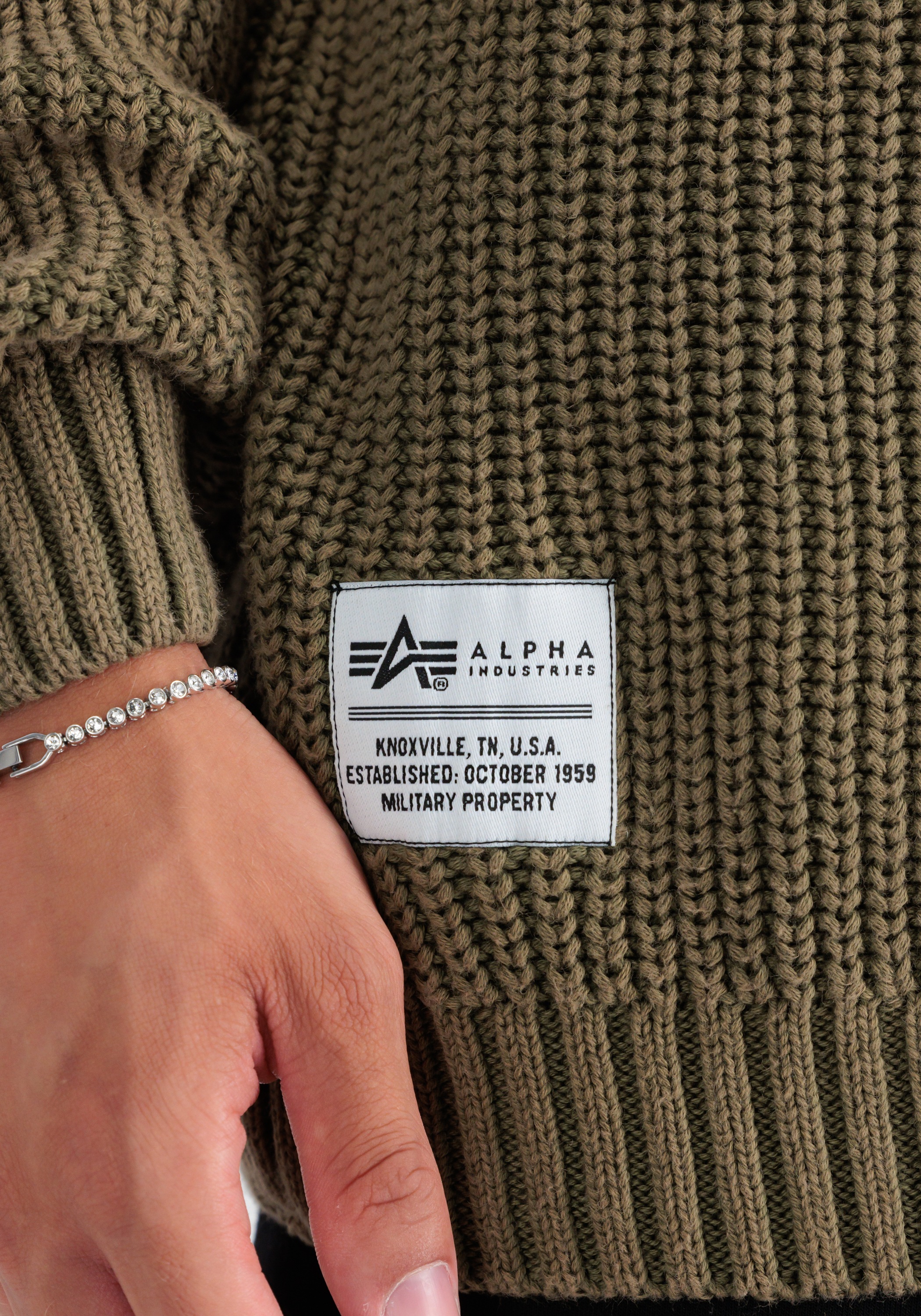 Alpha Industries Sweater »Alpha Industries Men - Knitwear Acid Pullover«