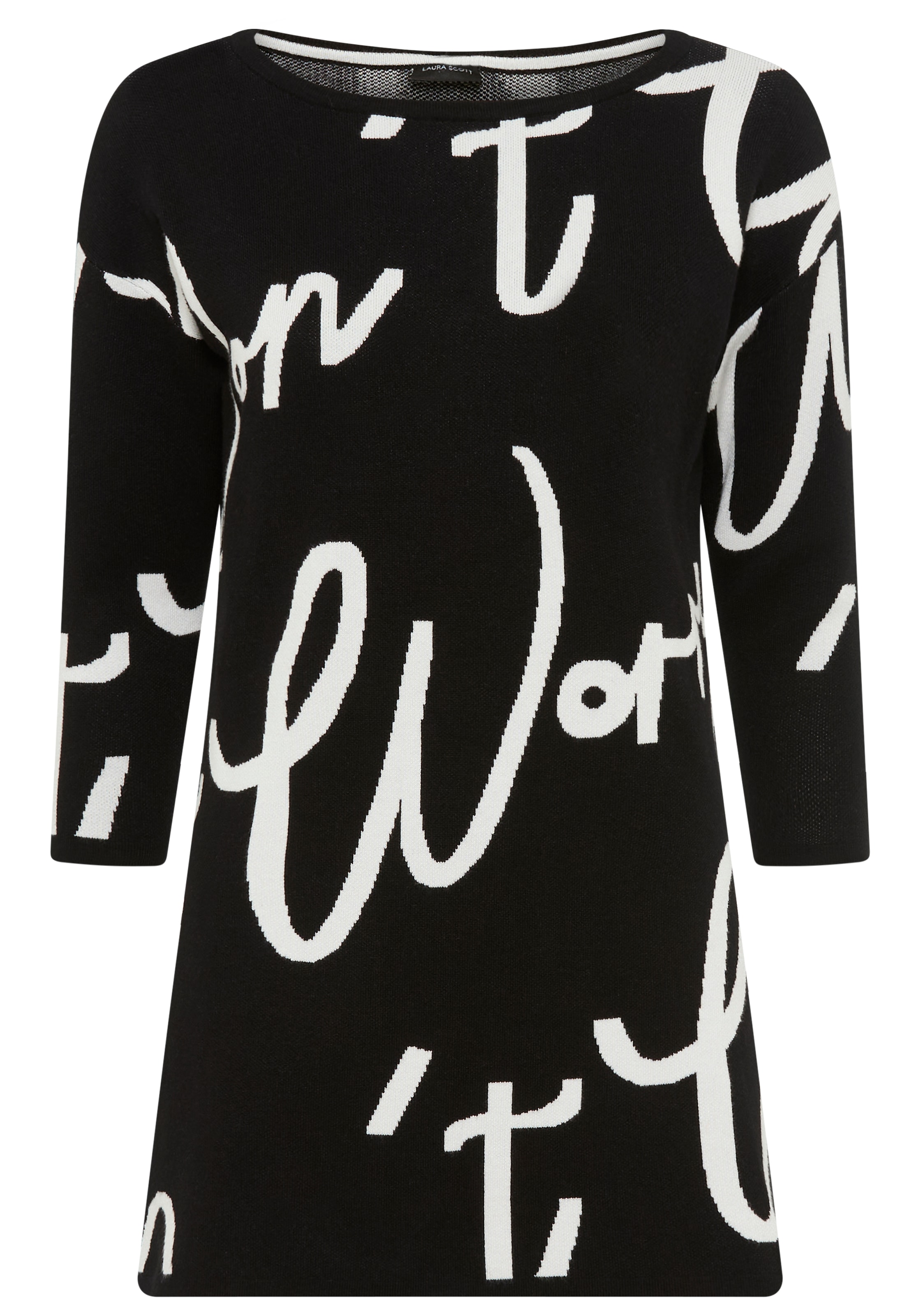 Laura Scott Jacquardpullover, mit Schriftmuster - NEUE KOLLEKTION