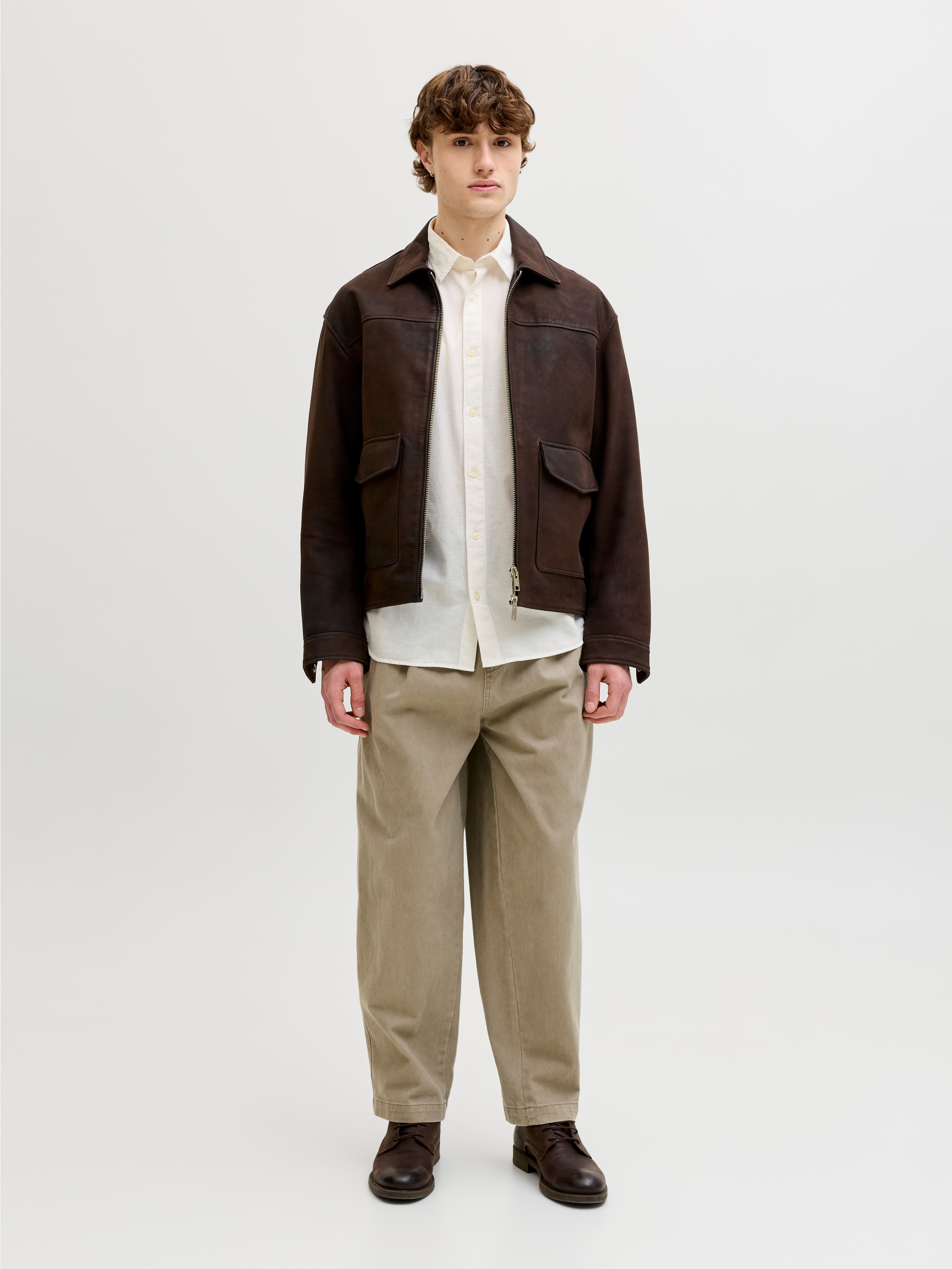 Jack & Jones Langarmhemd »JJEBREEZE LINEN BLEND SHIRT L/S SN« mit Knopfleiste