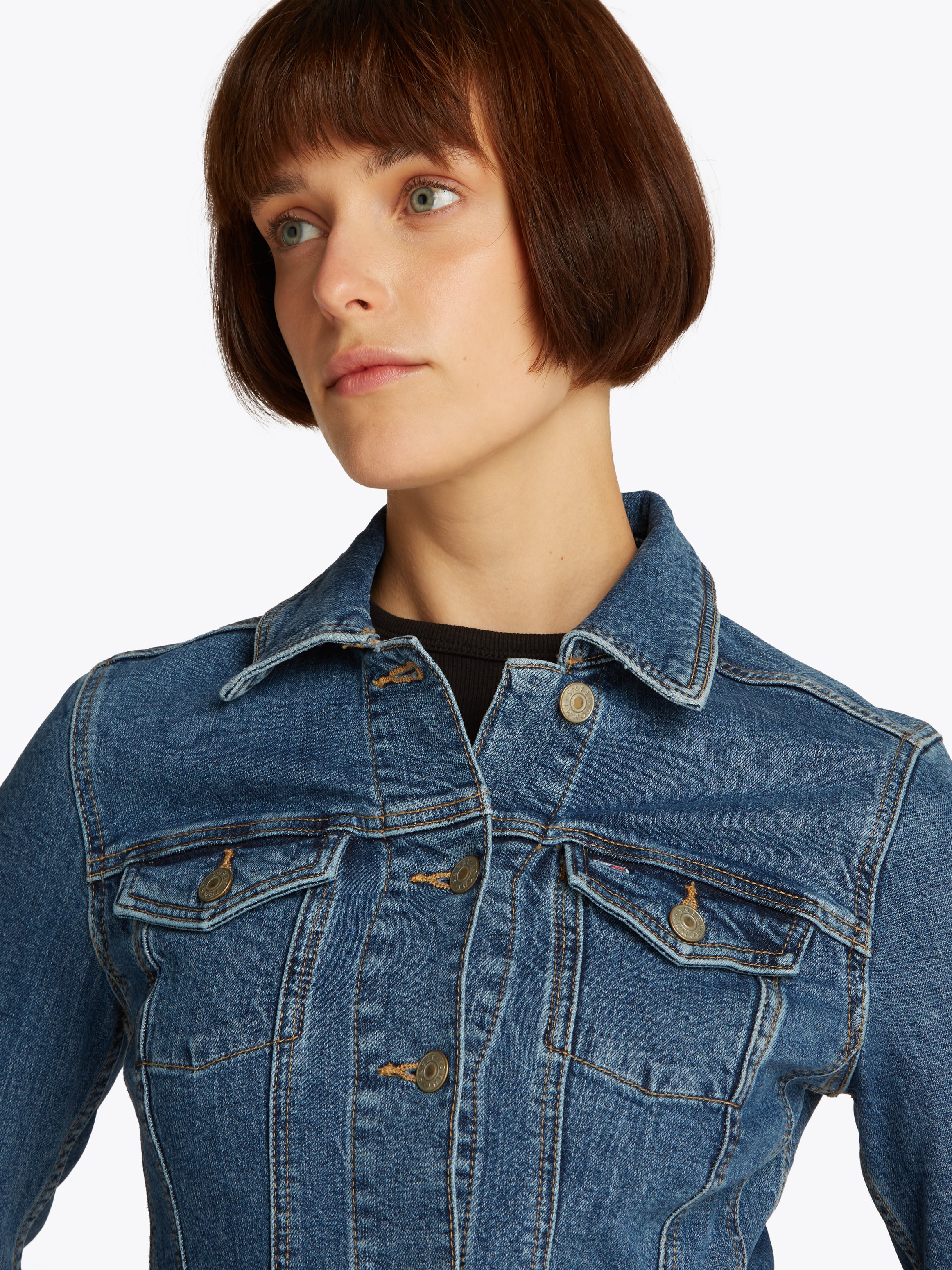 Tommy Jeans Curve Jeansjacke »VIVIANNE SKN JACKET EXT BI8130«, in Großen Größen