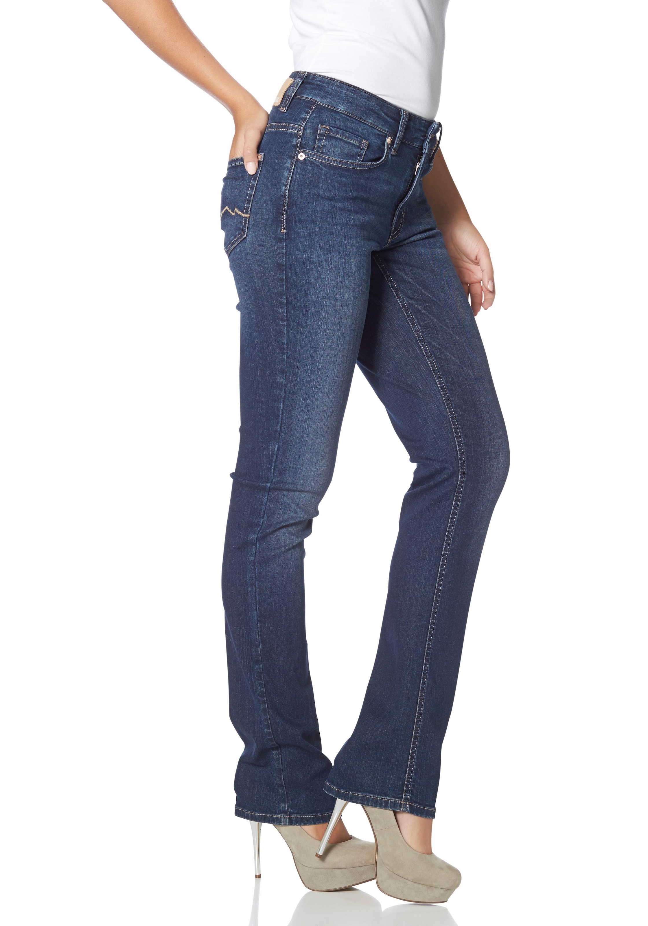 OTTO Online MAC Gerade Stretch-Jeans bestellen Shop geschnitten im »Melanie«,
