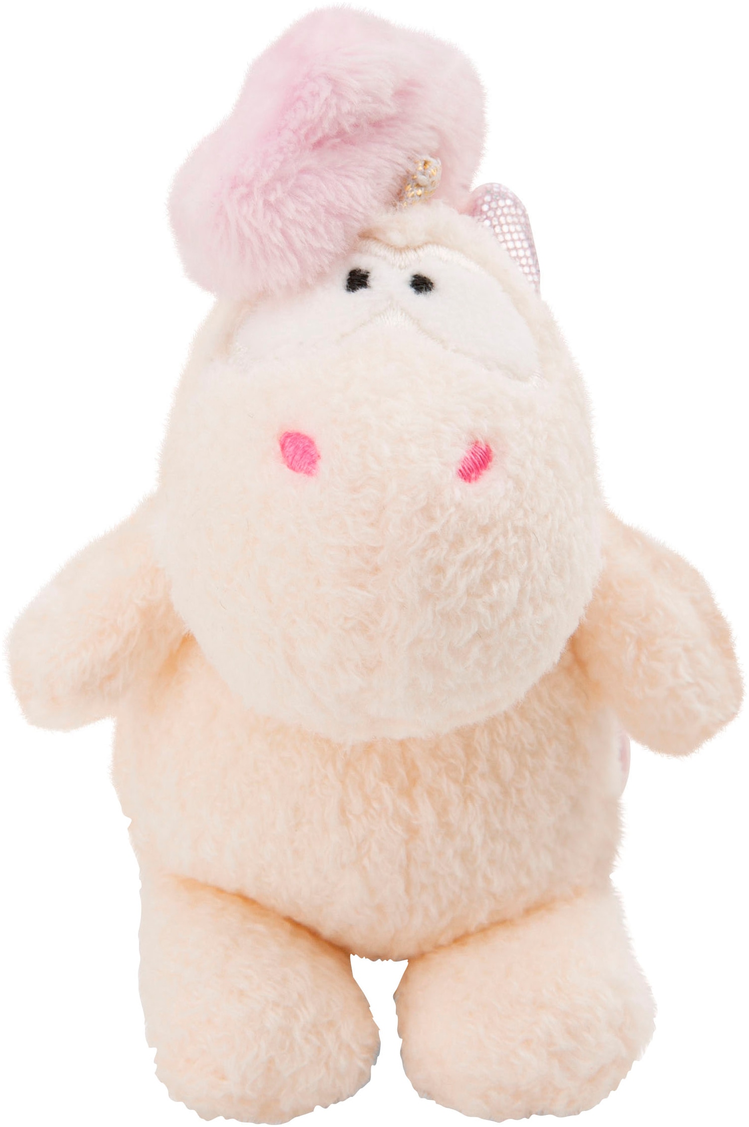 Nici Kuscheltier »Theodor & Friends GREEN, Einhorn Creamy Pink 10 cm in Cupcake mit Loop«