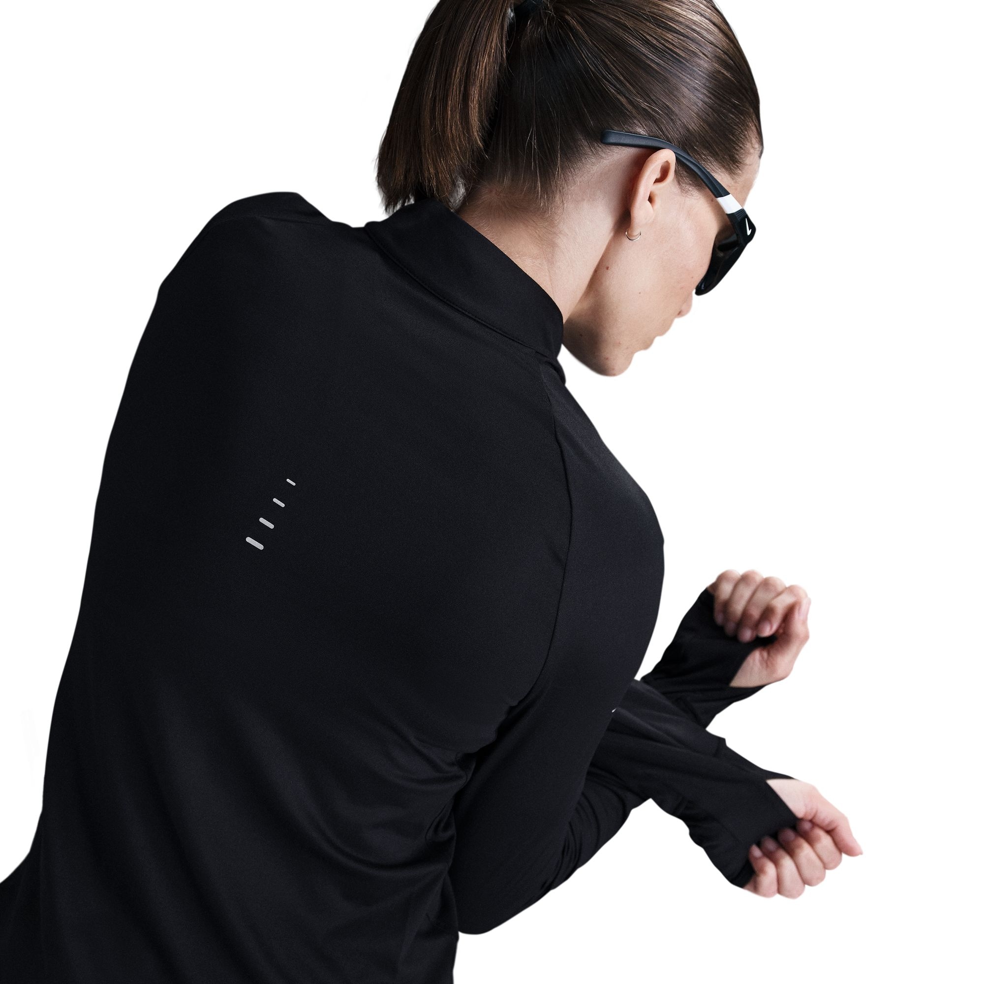 Nike Lauftop »W NK SWIFT DF UV HZ TOP« hochschließender Kragen, mit Reißverschluss, atmungsaktives Material
